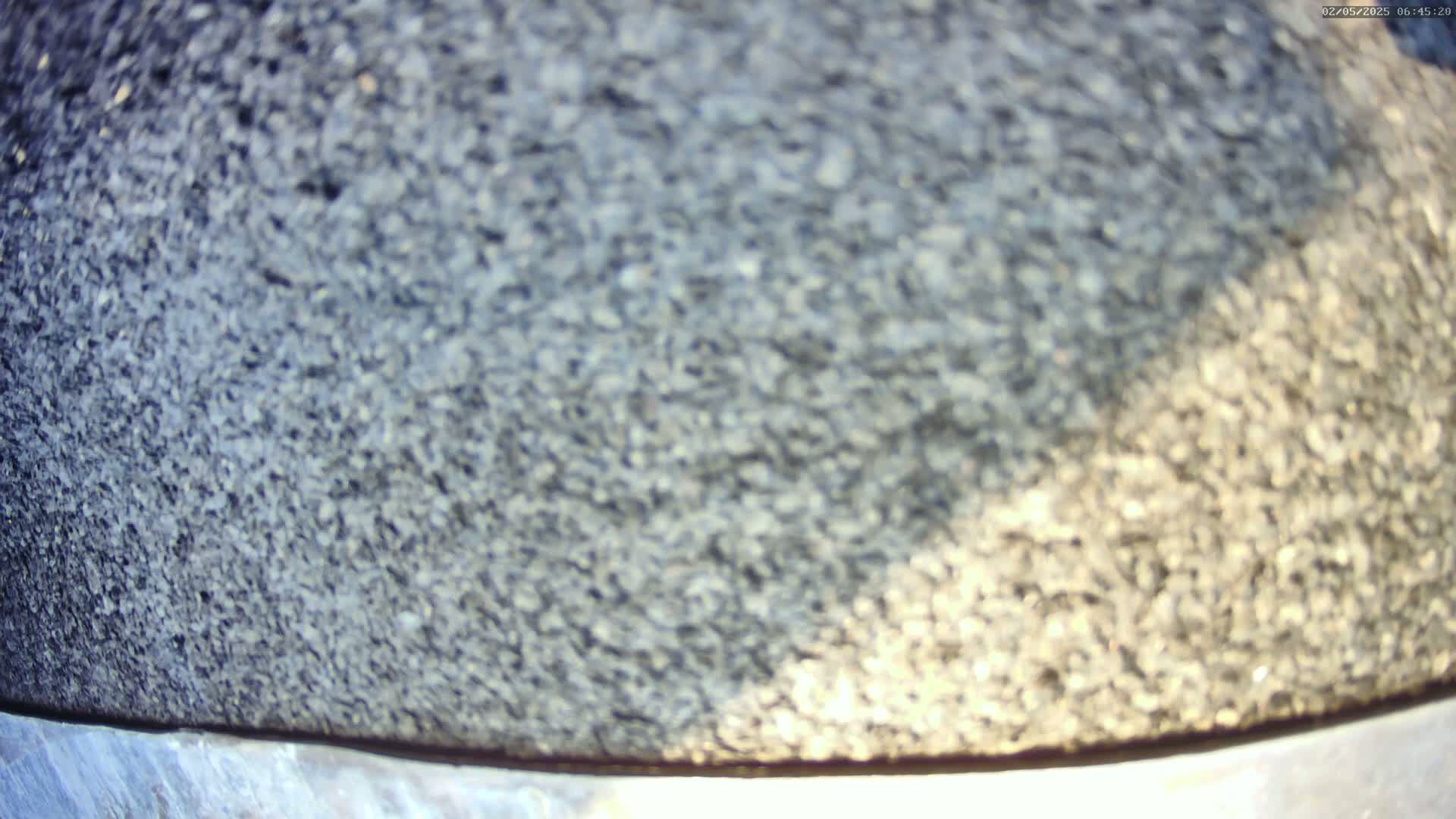 A close-up shows a textured surface, part of which is shaded and darker, while the other part is lighter in color due to sunlight.