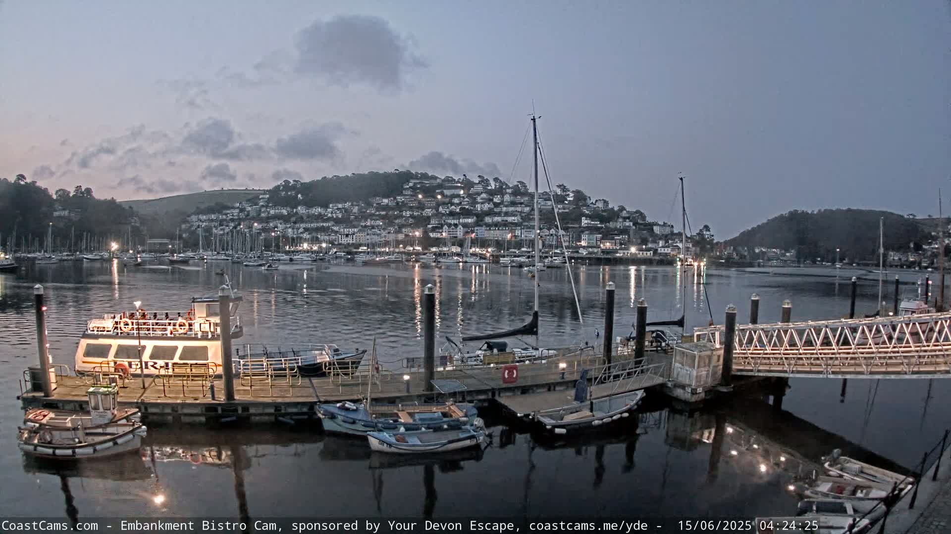 Dartmouth North Ferry Terminal & Pontoon Live Cam - South Hams, Devon, South West, England, United Kingdom