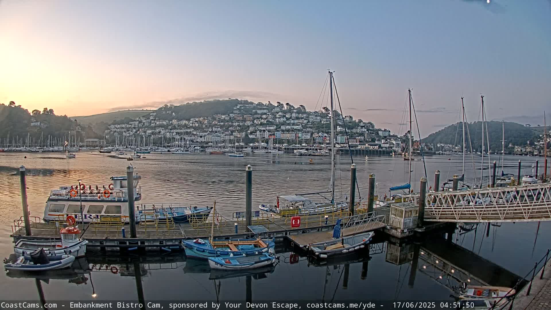 Dartmouth North Ferry Terminal & Pontoon Live Cam - South Hams, Devon, South West, England, United Kingdom