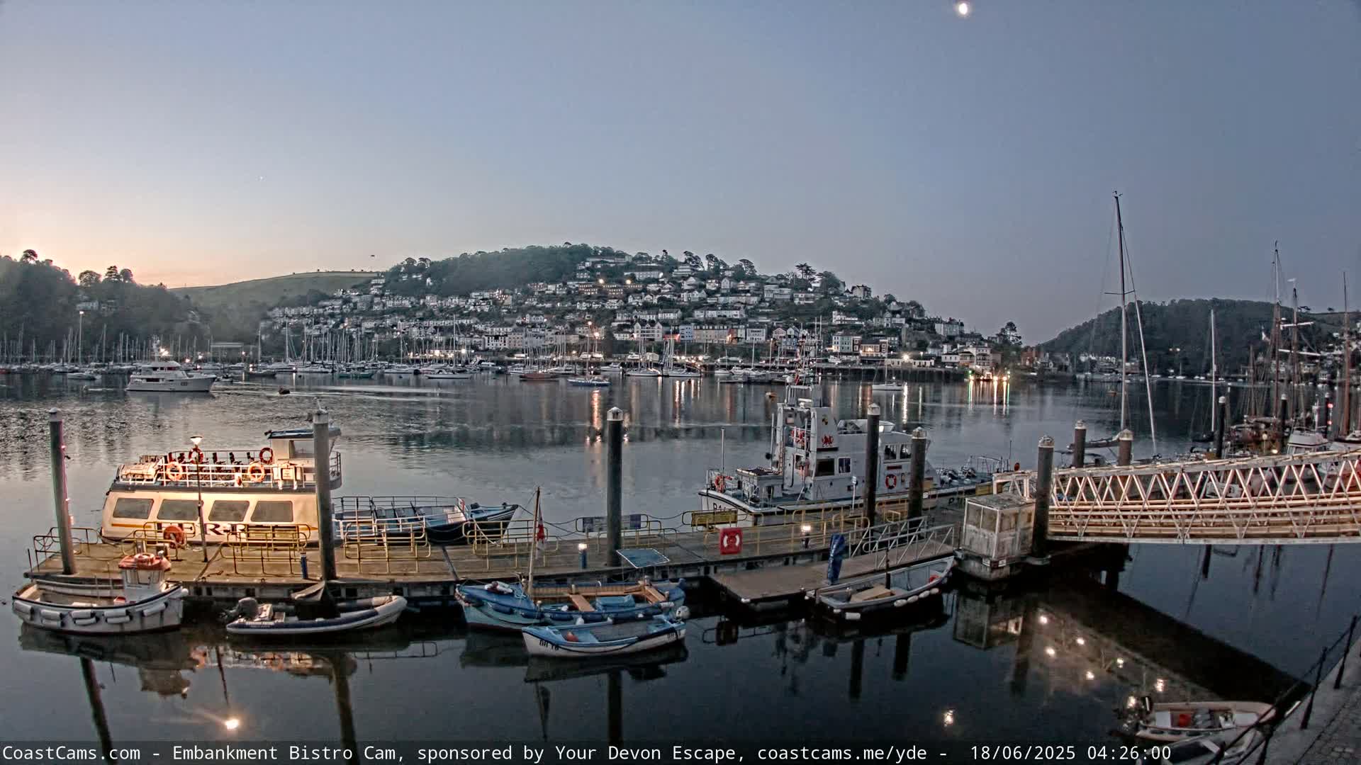 Dartmouth North Ferry Terminal & Pontoon Live Cam - South Hams, Devon, South West, England, United Kingdom