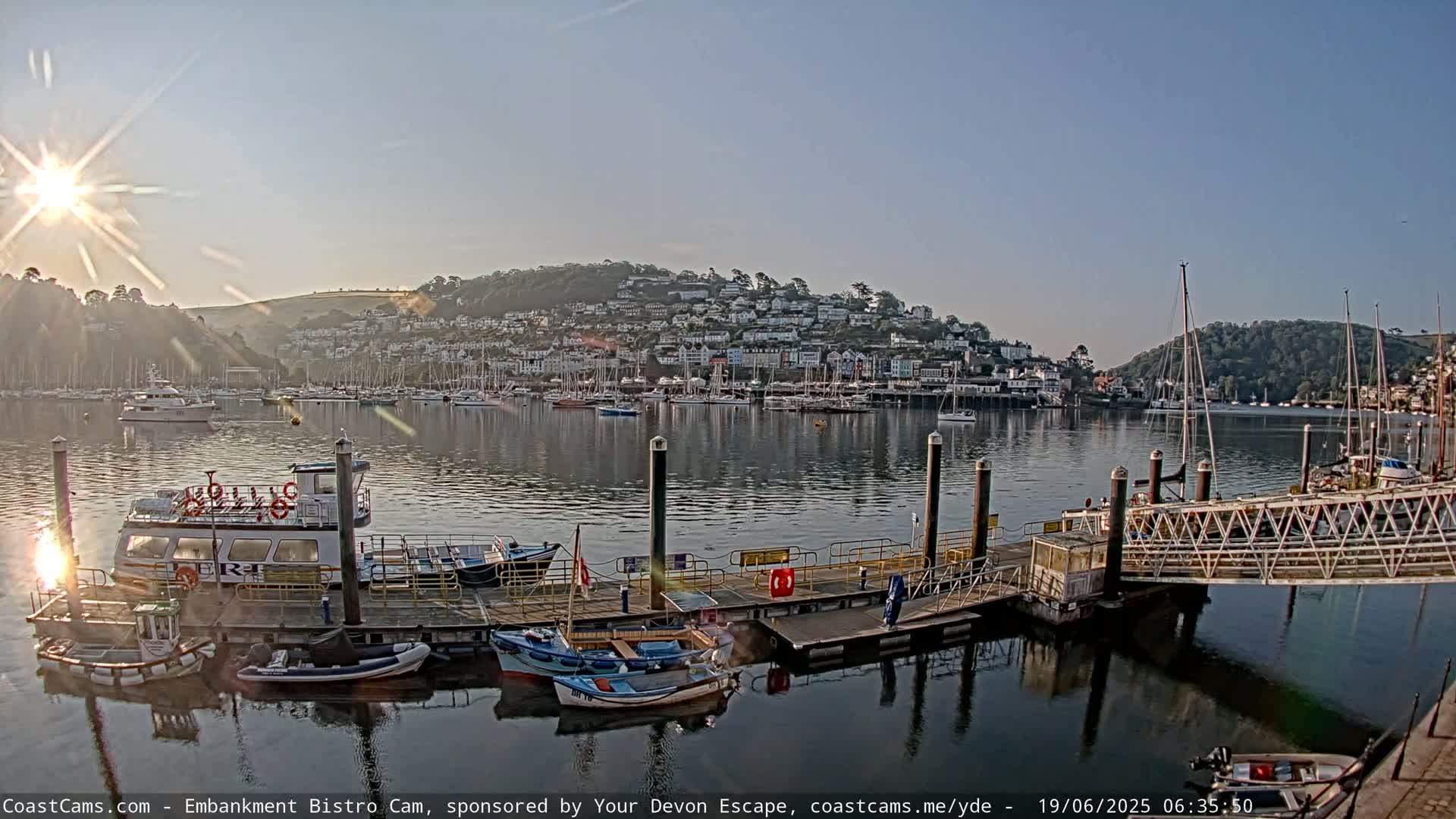 Dartmouth North Ferry Terminal & Pontoon Live Cam - South Hams, Devon, South West, England, United Kingdom