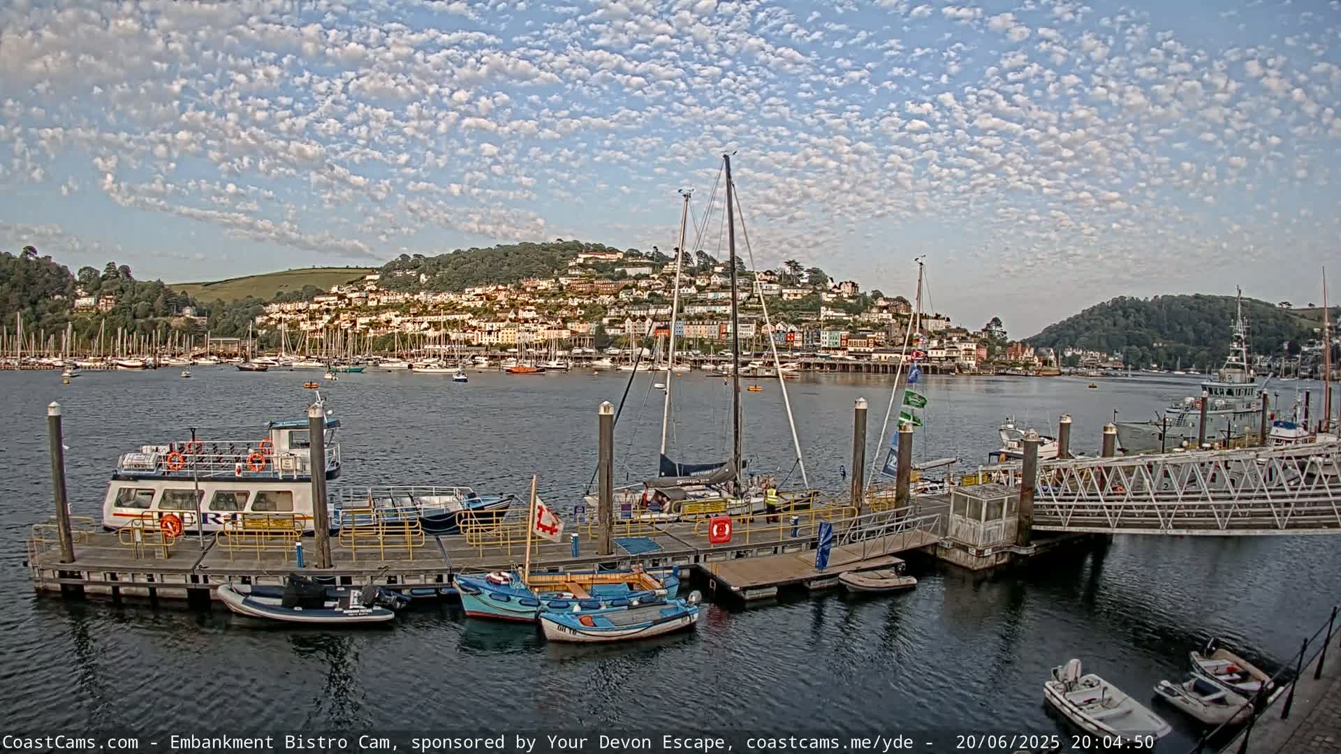 Dartmouth North Ferry Terminal & Pontoon Live Cam - South Hams, Devon, South West, England, United Kingdom