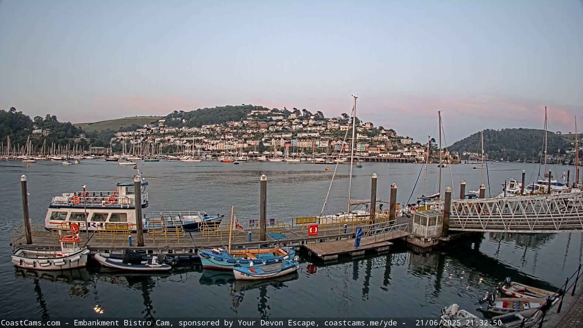 Dartmouth North Ferry Terminal & Pontoon Live Cam - South Hams, Devon, South West, England, United Kingdom