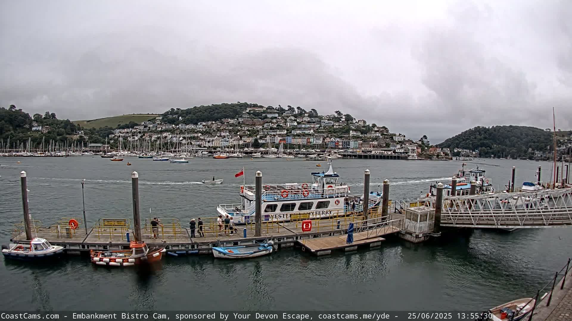 Dartmouth North Ferry Terminal & Pontoon Live Cam - South Hams, Devon, South West, England, United Kingdom