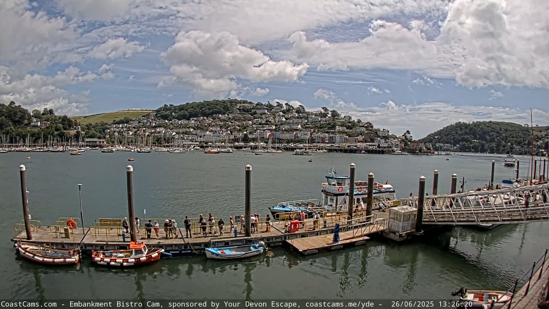 Dartmouth North Ferry Terminal & Pontoon Live Cam - South Hams, Devon, South West, England, United Kingdom