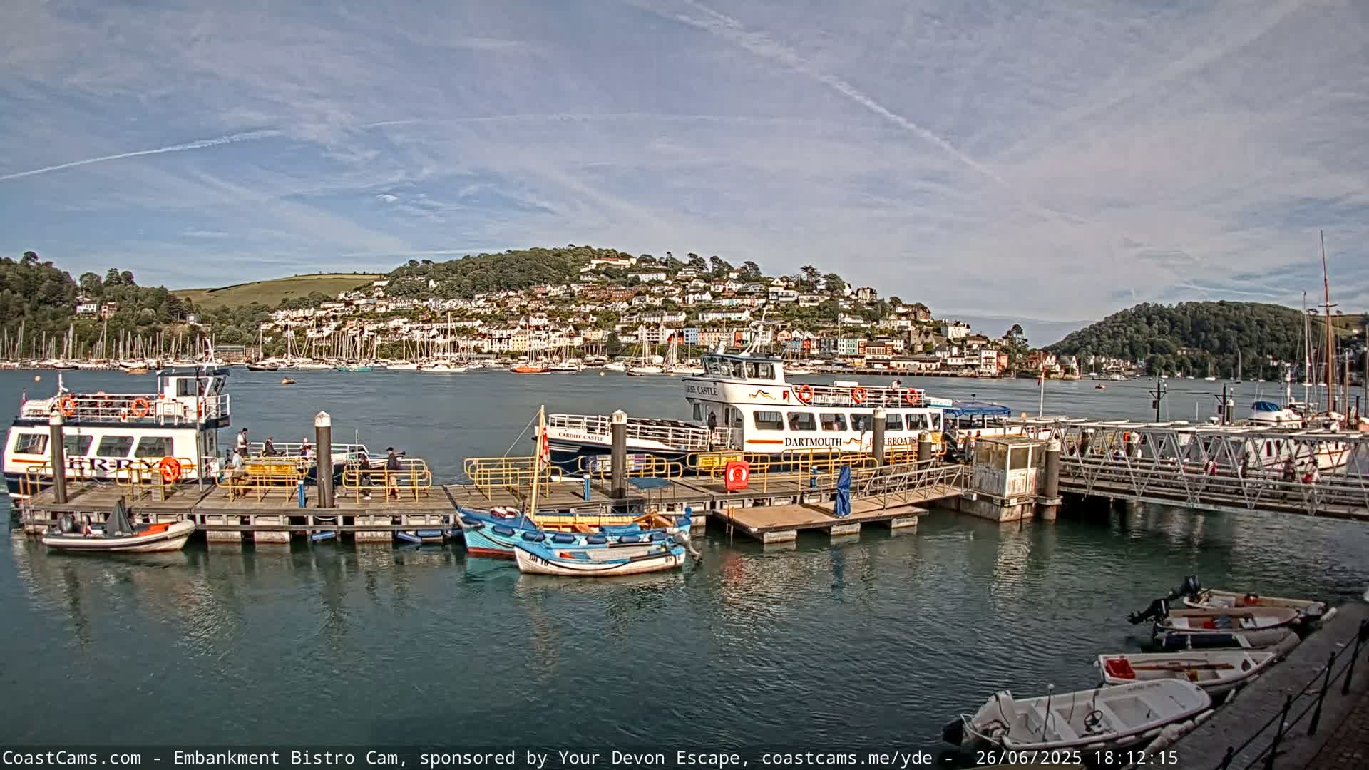 Dartmouth North Ferry Terminal & Pontoon Live Cam - South Hams, Devon, South West, England, United Kingdom