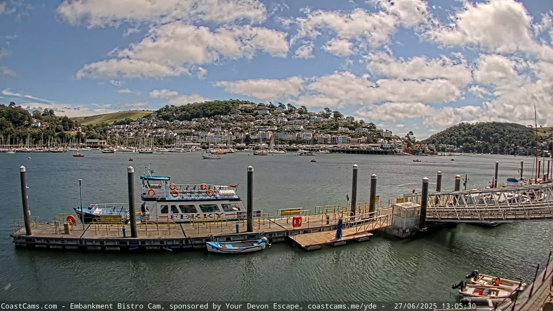 Dartmouth North Ferry Terminal & Pontoon Live Cam - South Hams, Devon, South West, England, United Kingdom