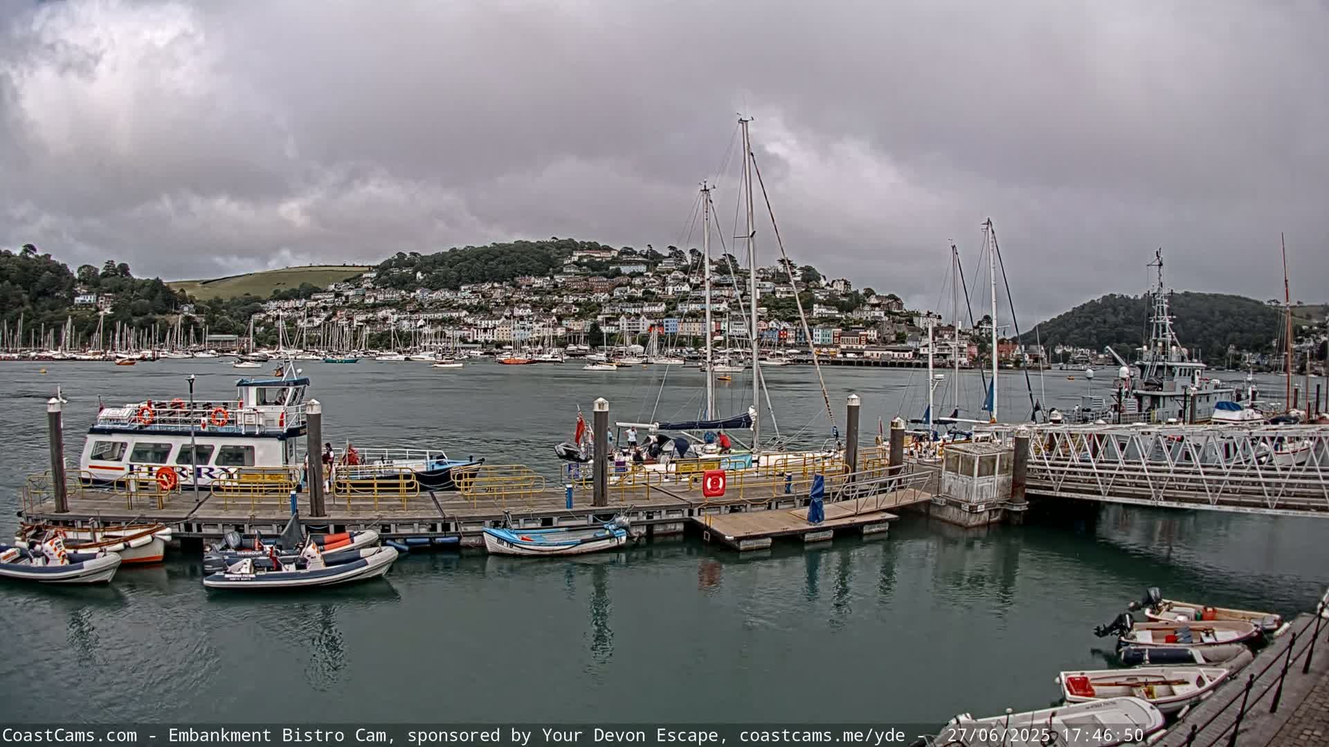 Dartmouth North Ferry Terminal & Pontoon Live Cam - South Hams, Devon, South West, England, United Kingdom
