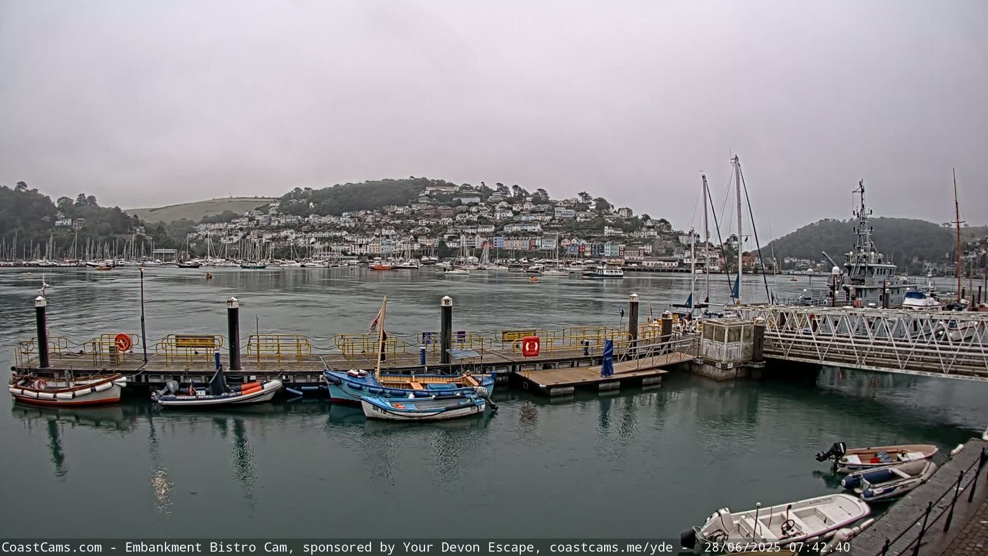 Dartmouth North Ferry Terminal & Pontoon Live Cam - South Hams, Devon, South West, England, United Kingdom