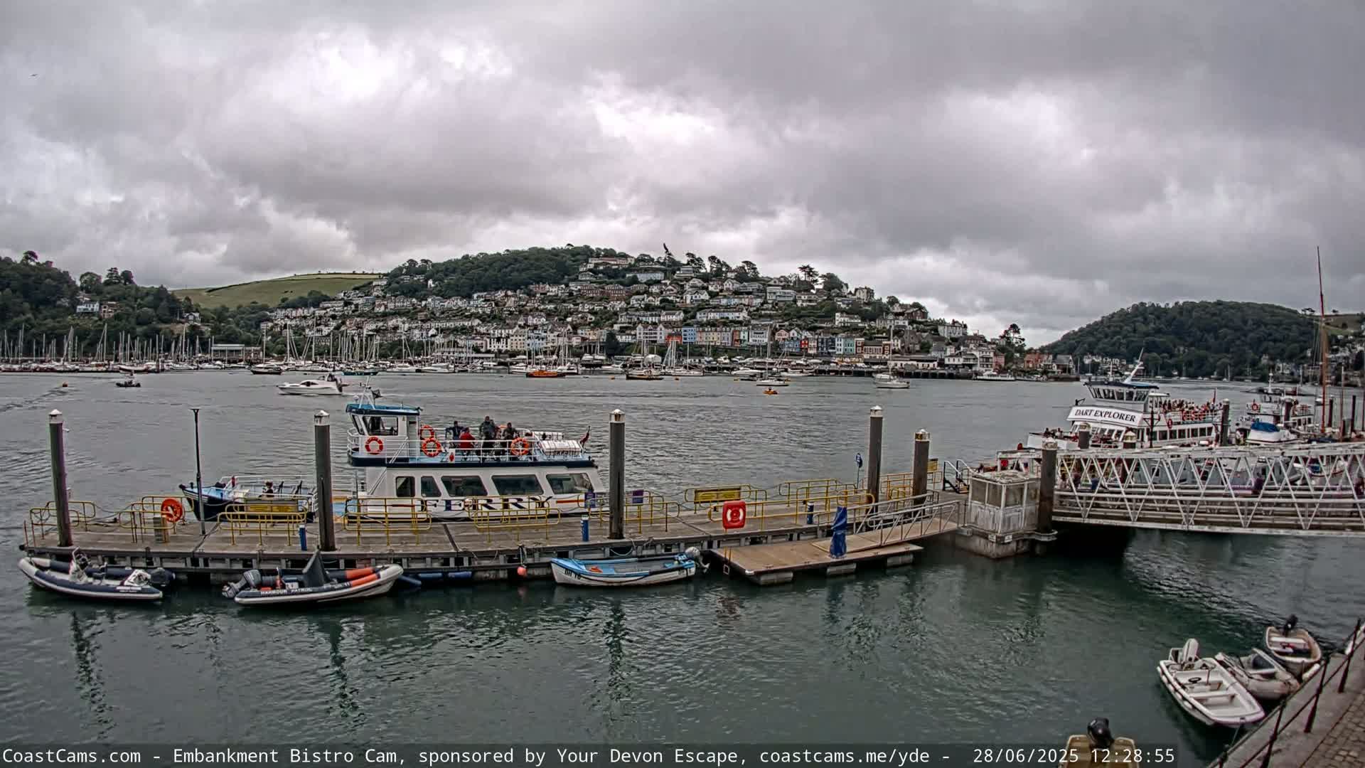 Dartmouth North Ferry Terminal & Pontoon Live Cam - South Hams, Devon, South West, England, United Kingdom