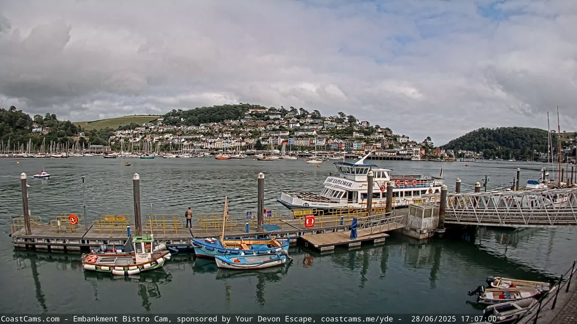 Dartmouth North Ferry Terminal & Pontoon Live Cam - South Hams, Devon, South West, England, United Kingdom