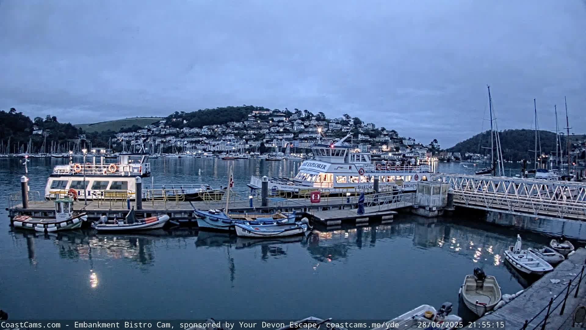 Dartmouth North Ferry Terminal & Pontoon Live Cam - South Hams, Devon, South West, England, United Kingdom