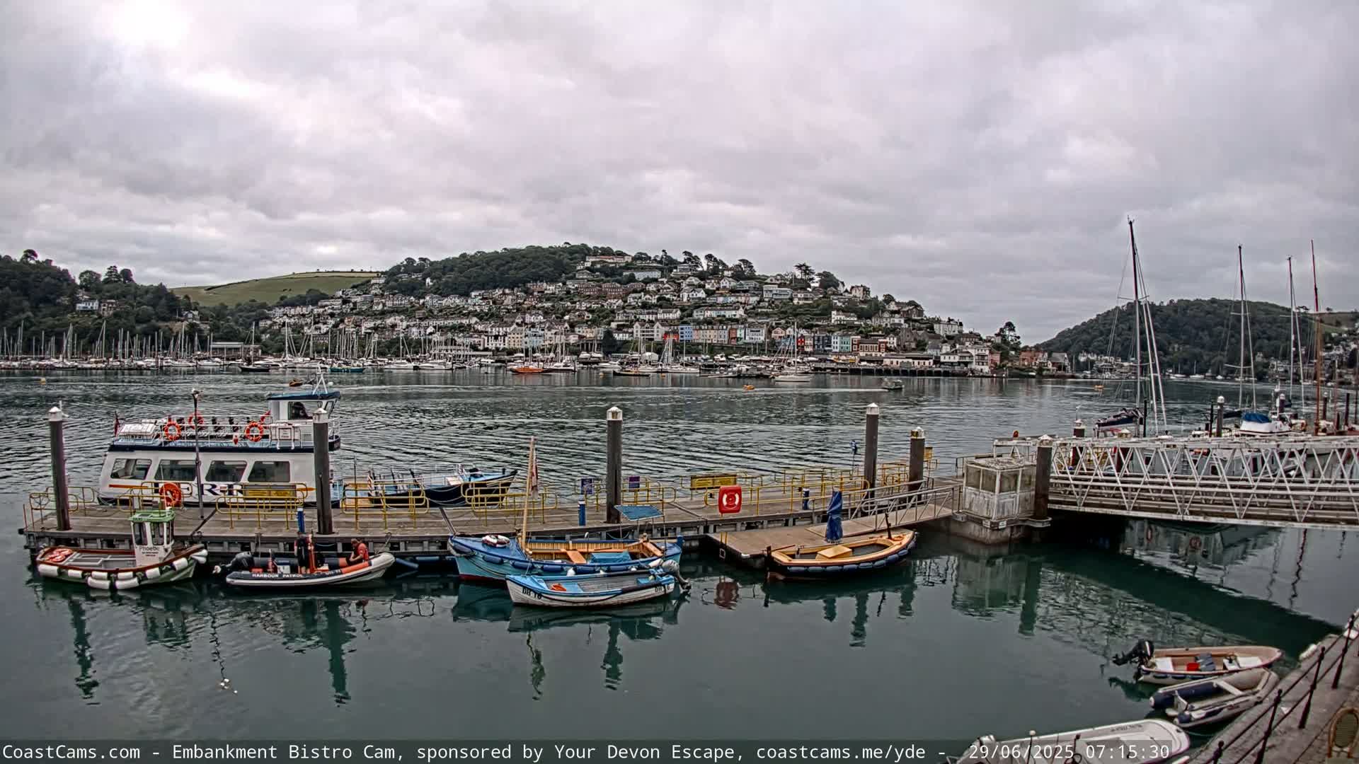 Dartmouth North Ferry Terminal & Pontoon Live Cam - South Hams, Devon, South West, England, United Kingdom