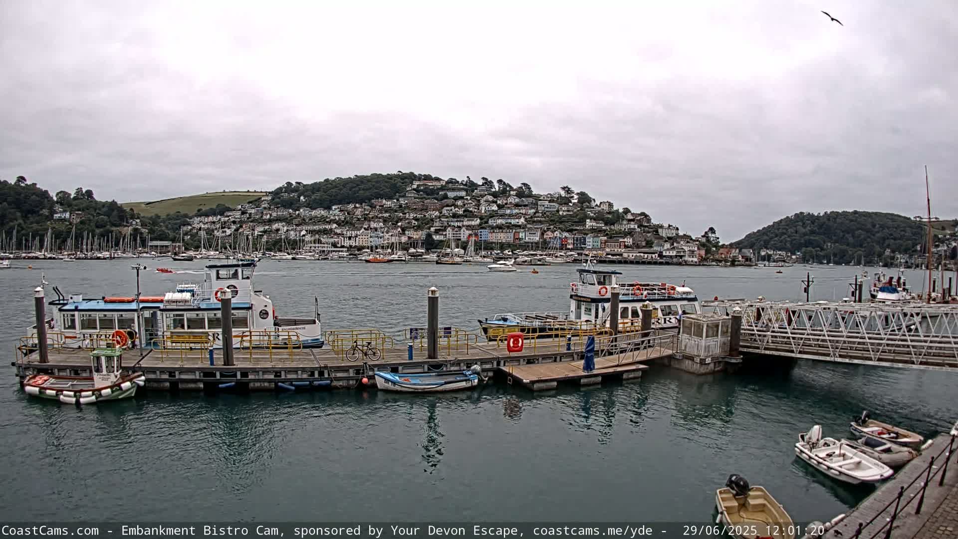 Dartmouth North Ferry Terminal & Pontoon Live Cam - South Hams, Devon, South West, England, United Kingdom