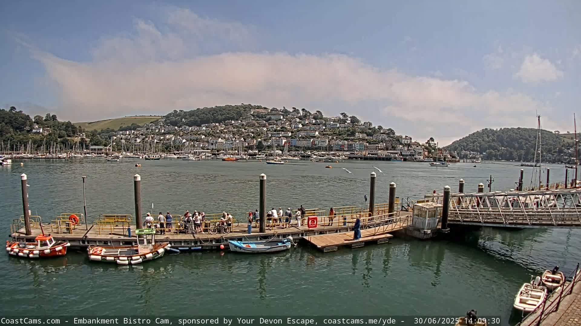 Dartmouth North Ferry Terminal & Pontoon Live Cam - South Hams, Devon, South West, England, United Kingdom