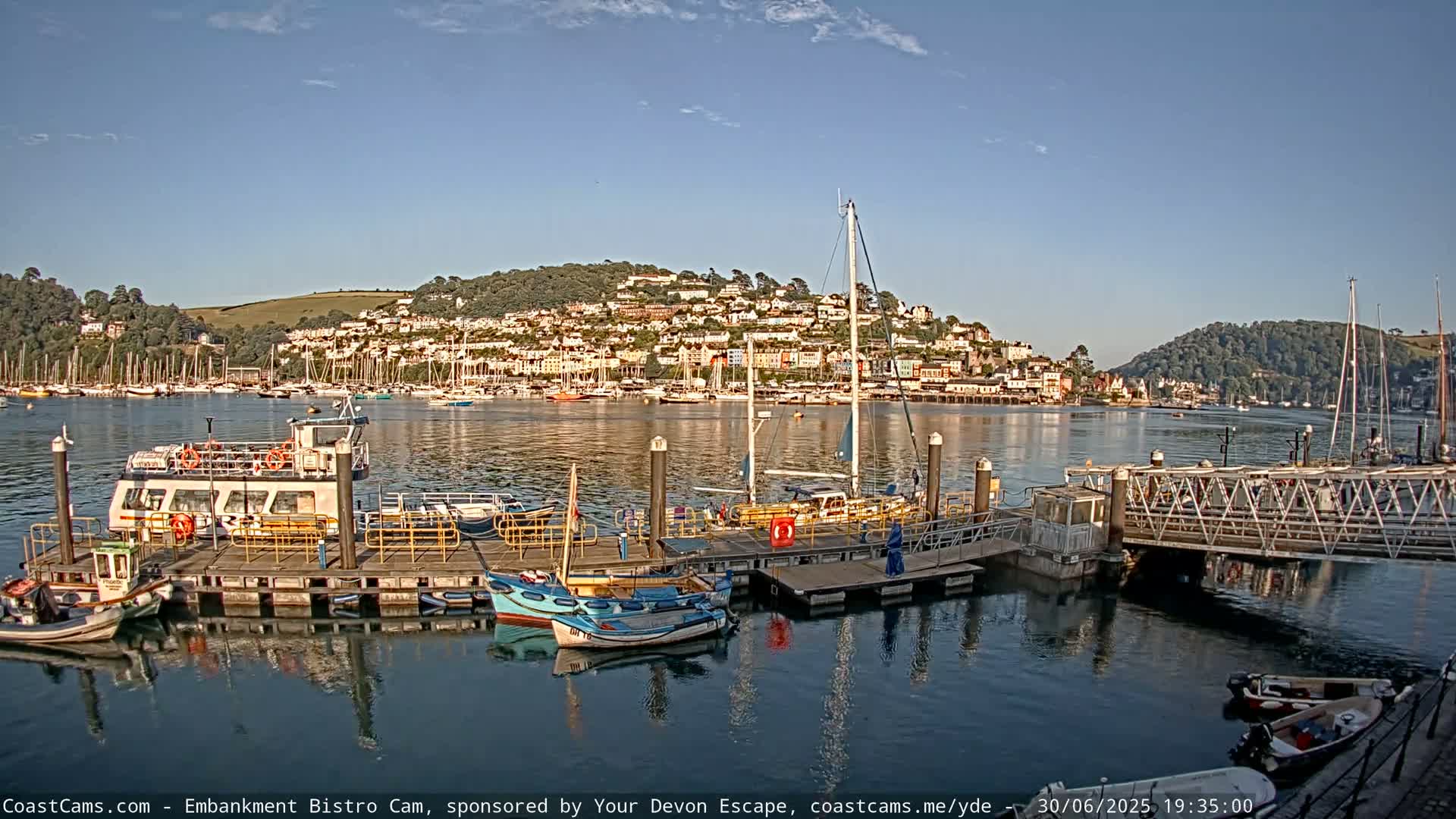 Dartmouth North Ferry Terminal & Pontoon Live Cam - South Hams, Devon, South West, England, United Kingdom