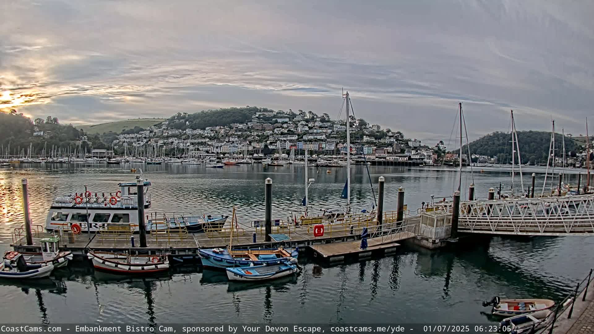 Dartmouth North Ferry Terminal & Pontoon Live Cam - South Hams, Devon, South West, England, United Kingdom