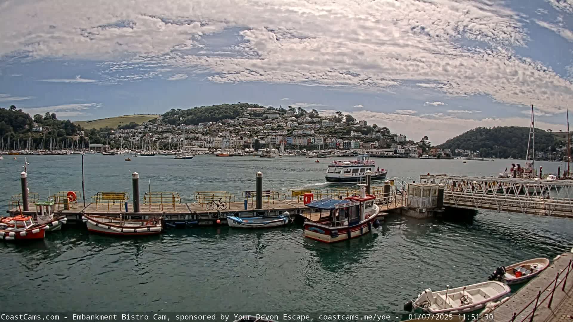 Dartmouth North Ferry Terminal & Pontoon Live Cam - South Hams, Devon, South West, England, United Kingdom