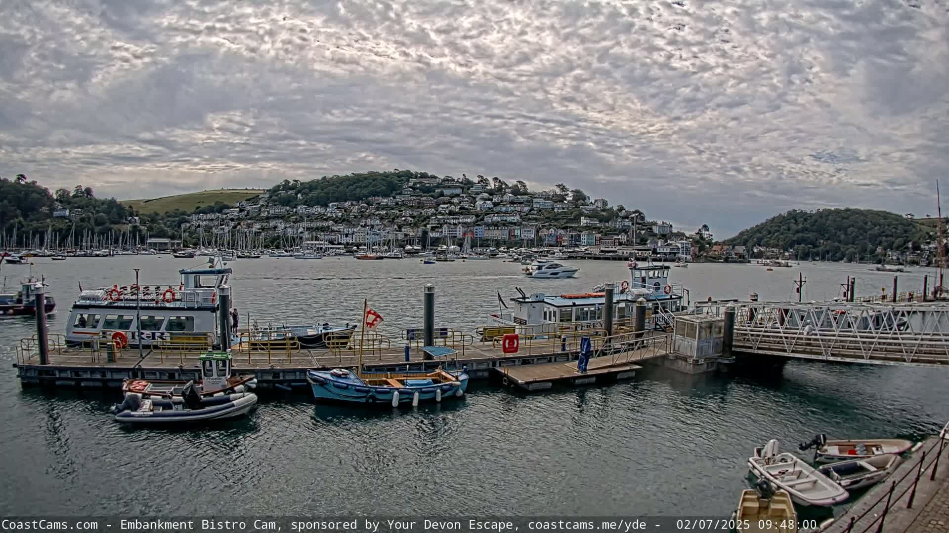 Dartmouth North Ferry Terminal & Pontoon Live Cam - South Hams, Devon, South West, England, United Kingdom