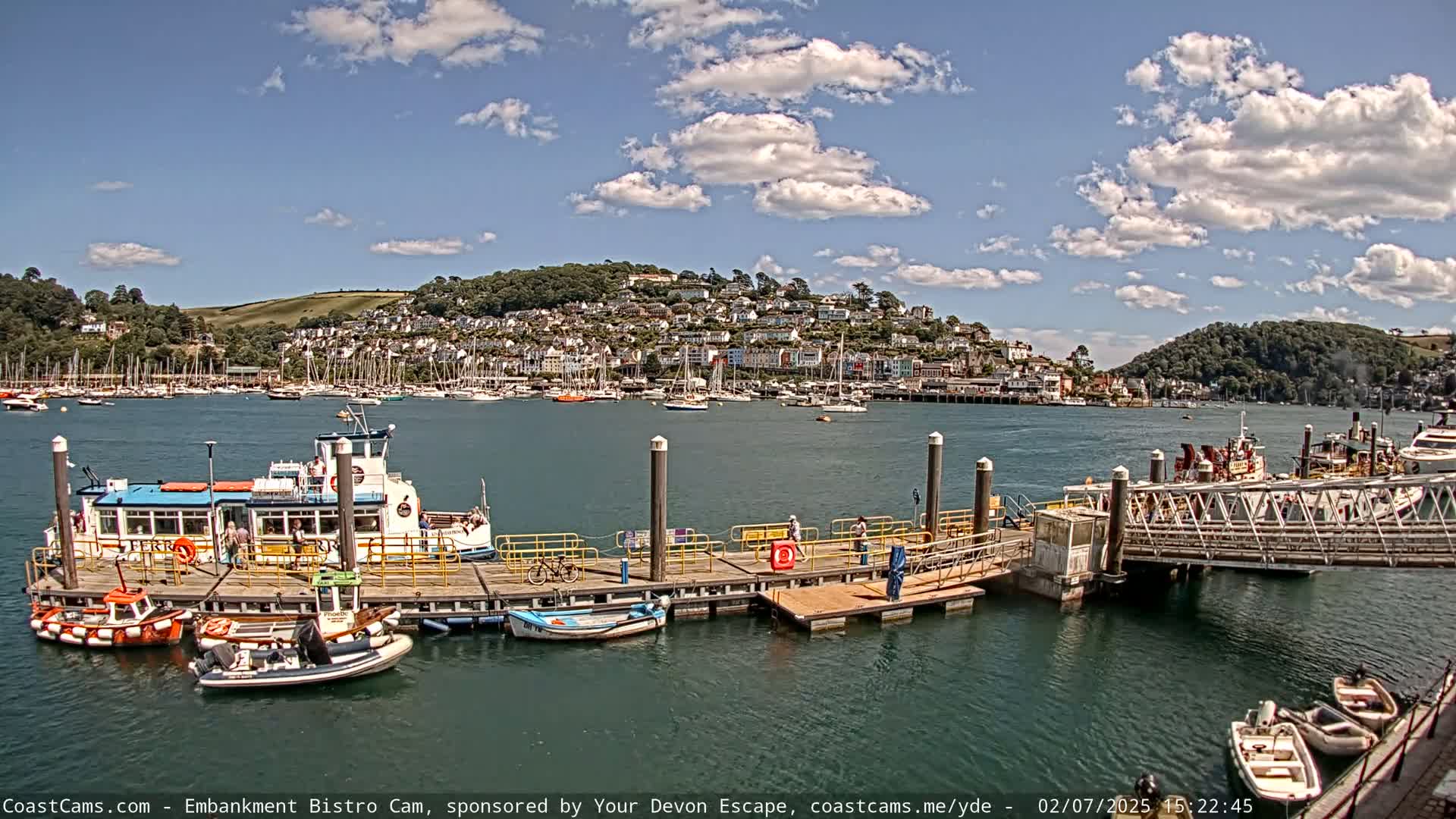 Dartmouth North Ferry Terminal & Pontoon Live Cam - South Hams, Devon, South West, England, United Kingdom