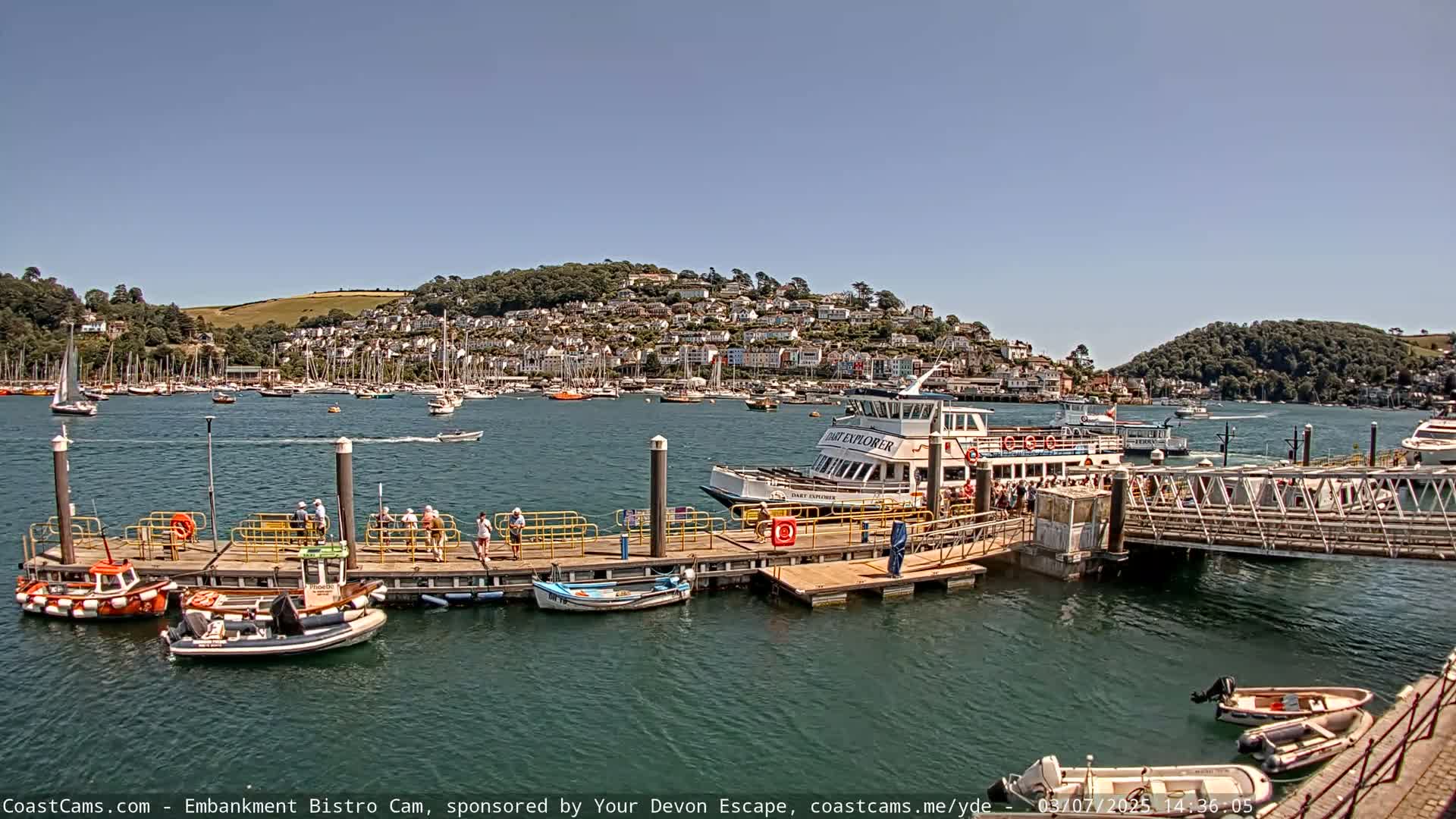 Dartmouth North Ferry Terminal & Pontoon Live Cam - South Hams, Devon, South West, England, United Kingdom