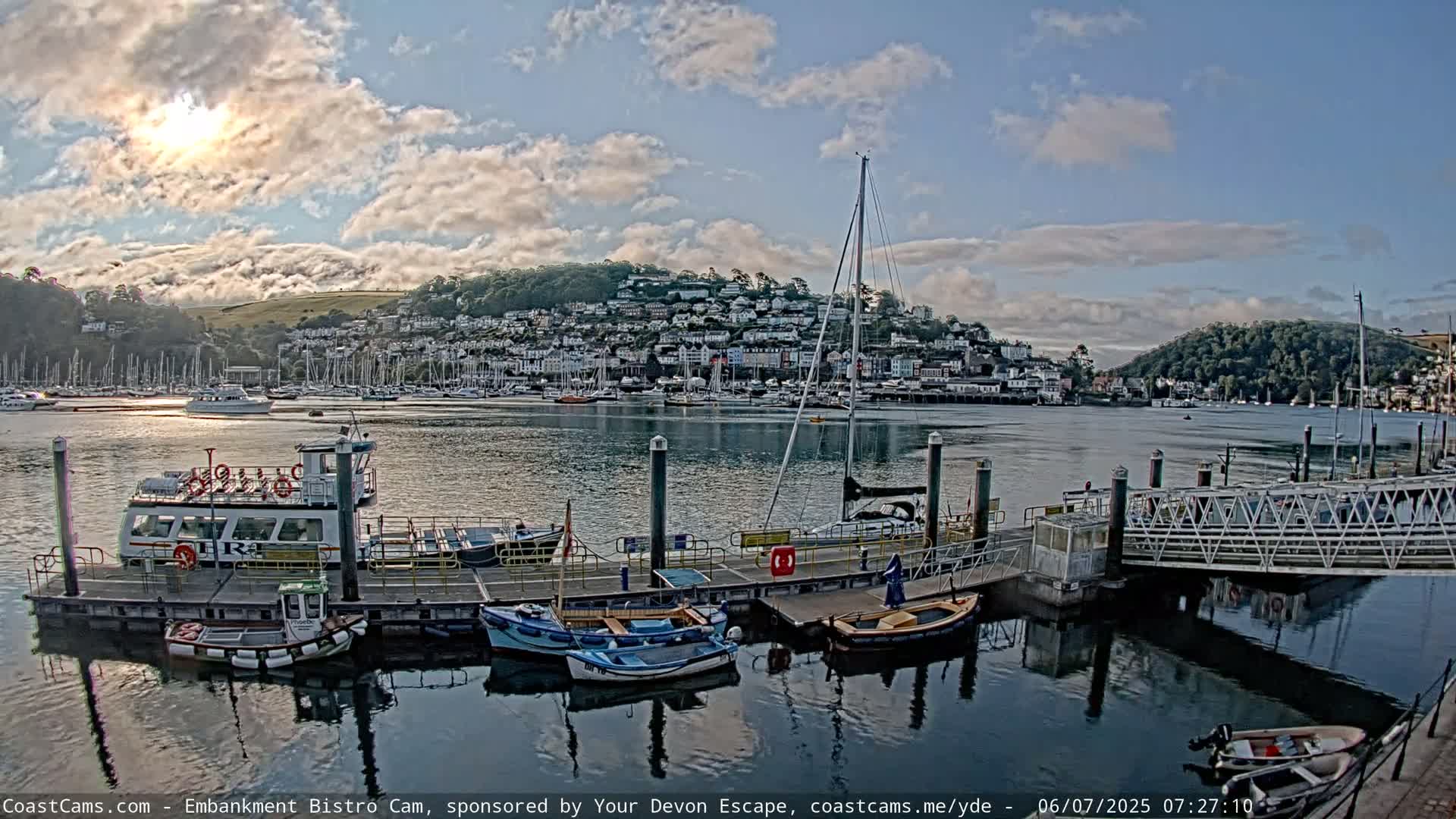 Dartmouth North Ferry Terminal & Pontoon Live Cam - South Hams, Devon, South West, England, United Kingdom