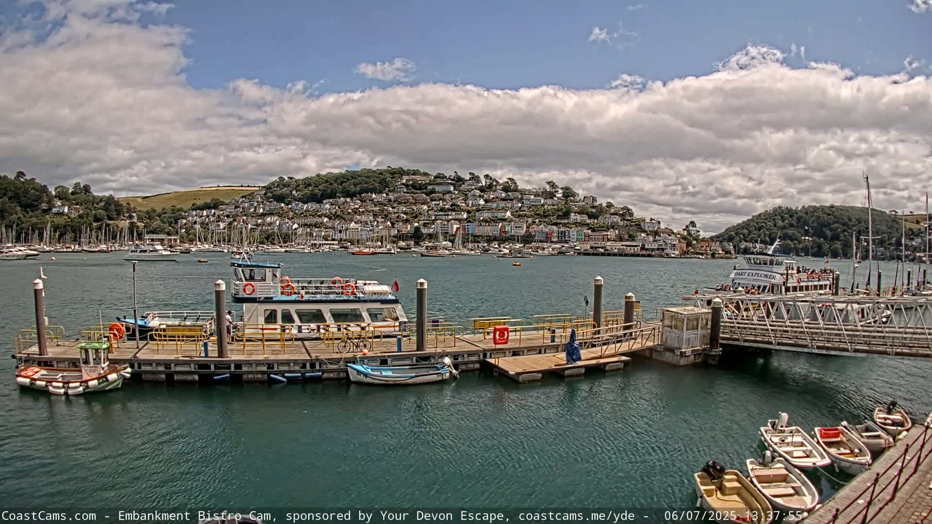 Dartmouth North Ferry Terminal & Pontoon Live Cam - South Hams, Devon, South West, England, United Kingdom