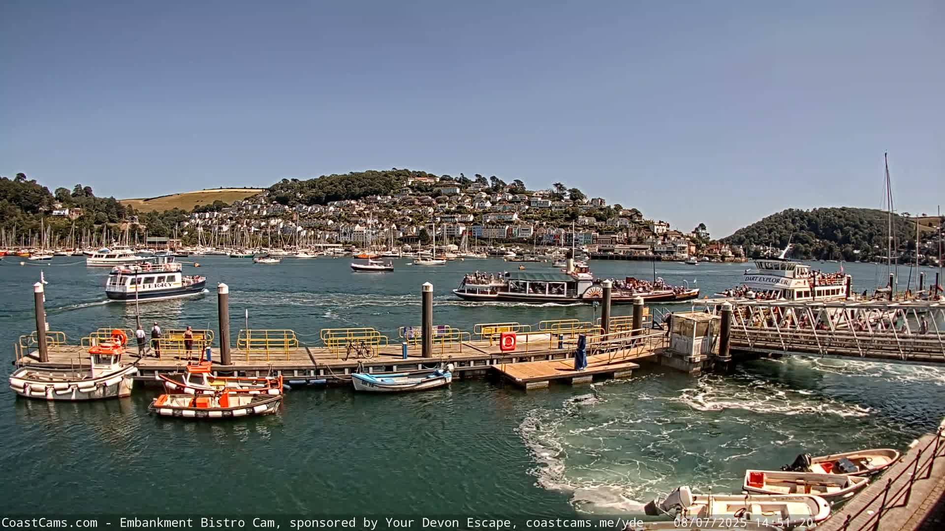 Dartmouth North Ferry Terminal & Pontoon Live Cam - South Hams, Devon, South West, England, United Kingdom