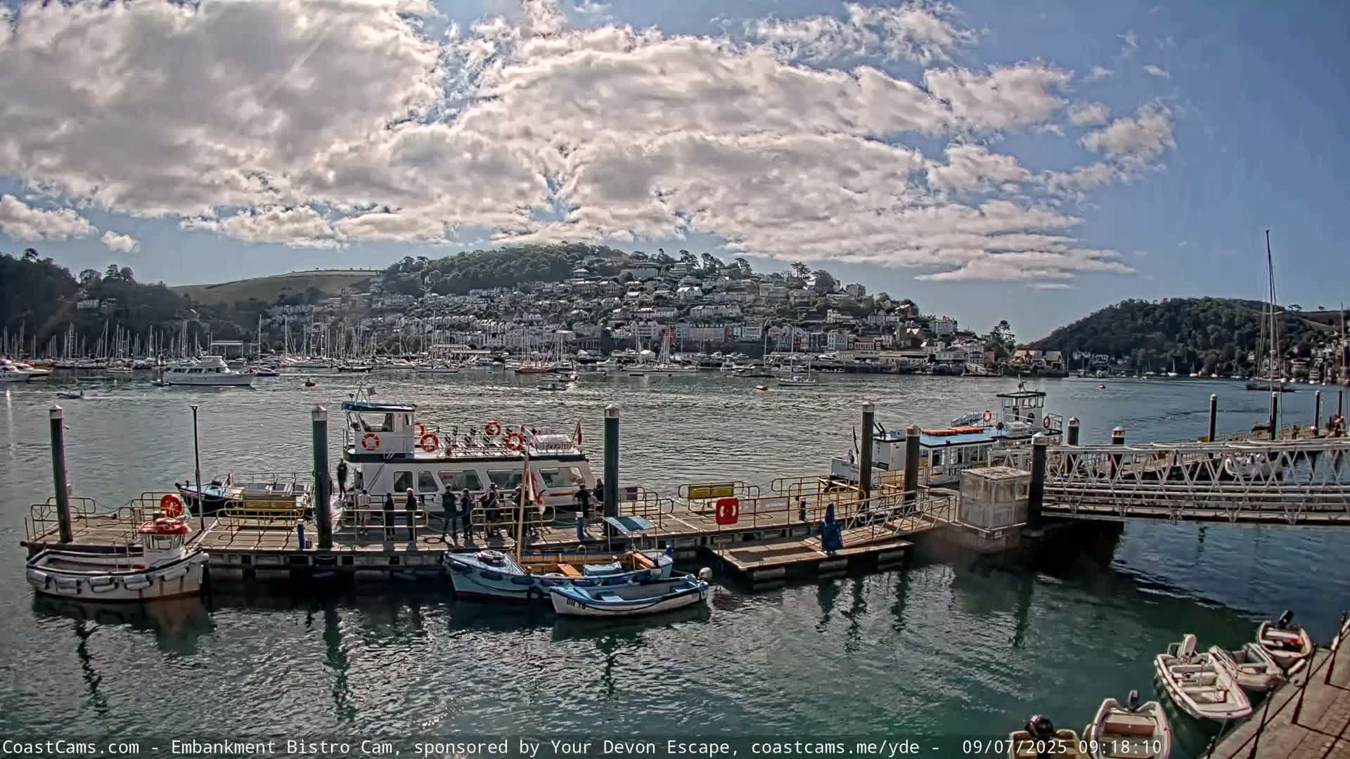 Dartmouth North Ferry Terminal & Pontoon Live Cam - South Hams, Devon, South West, England, United Kingdom