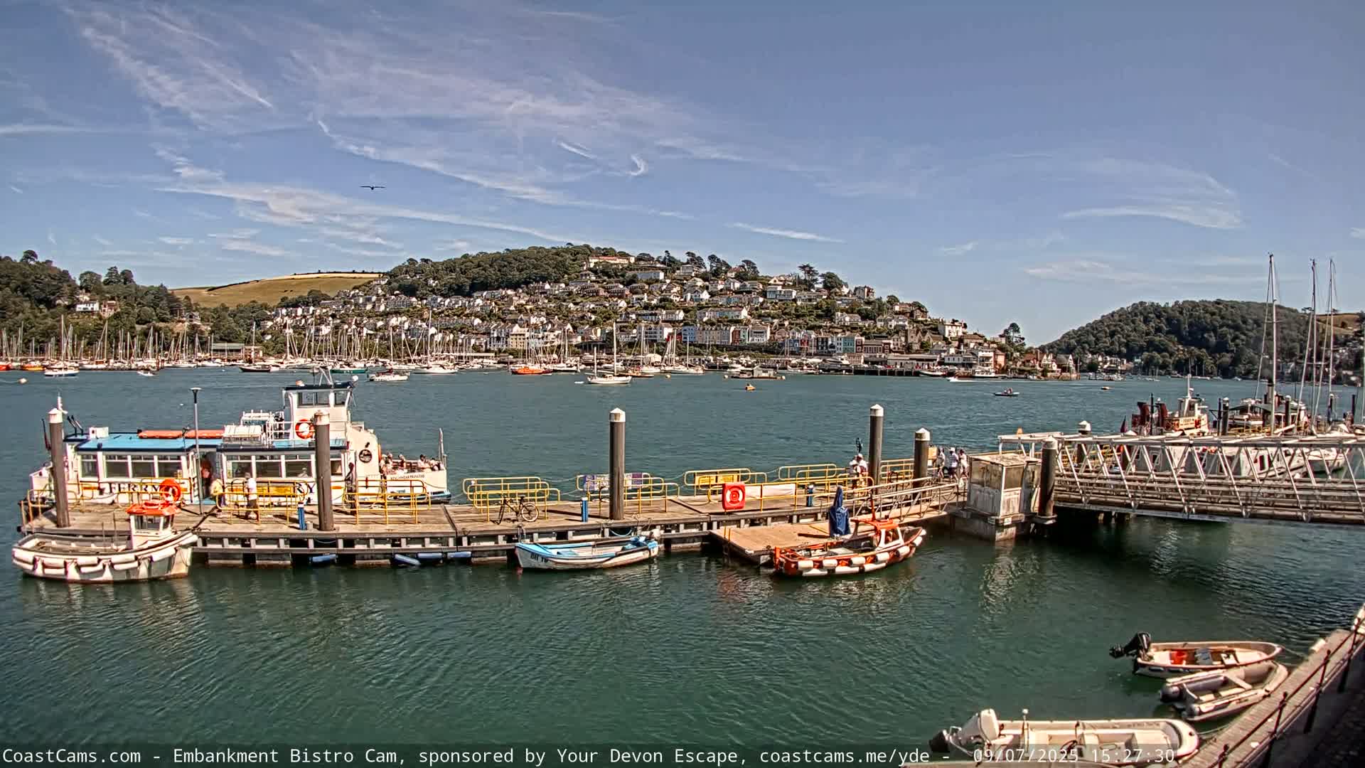 Dartmouth North Ferry Terminal & Pontoon Live Cam - South Hams, Devon, South West, England, United Kingdom