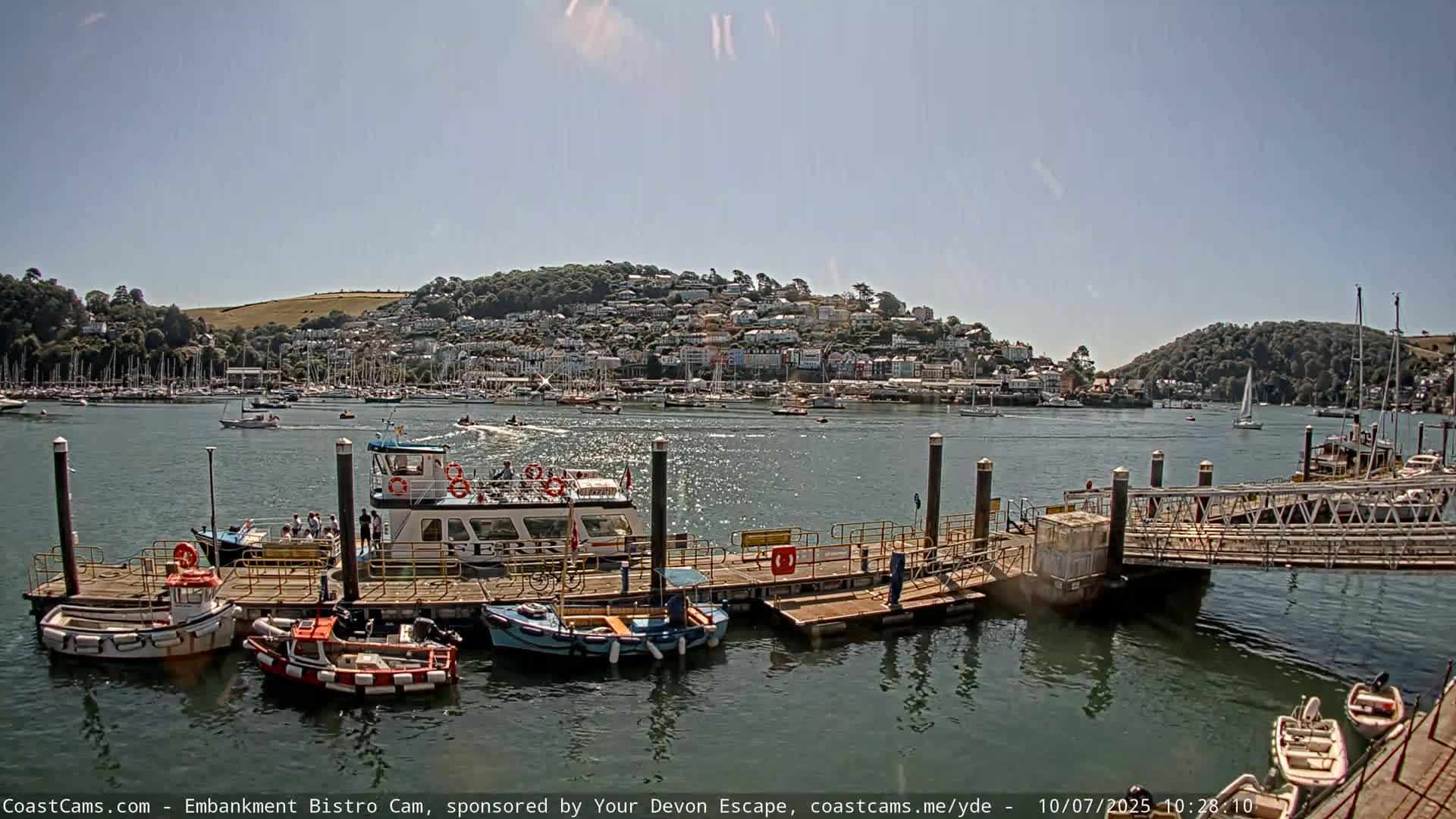 Dartmouth North Ferry Terminal & Pontoon Live Cam - South Hams, Devon, South West, England, United Kingdom