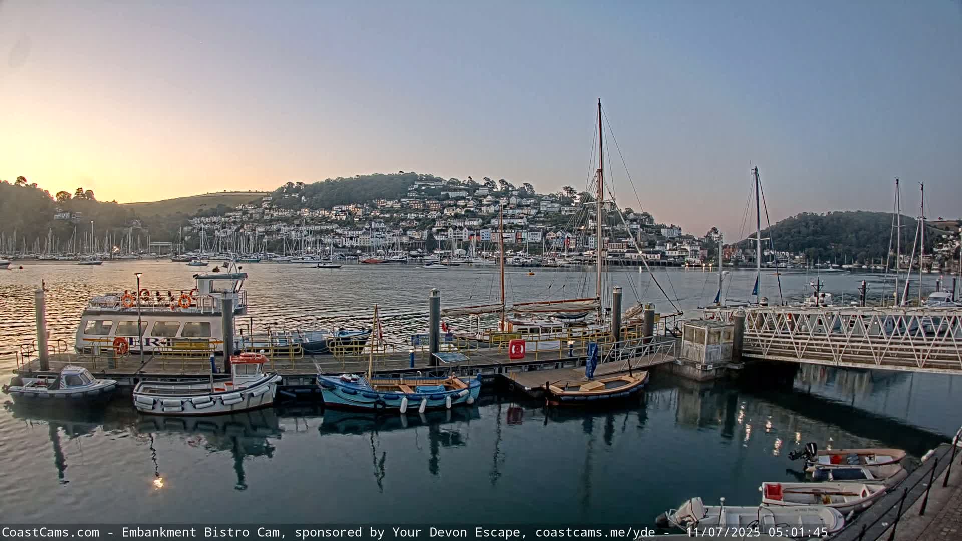 Dartmouth North Ferry Terminal & Pontoon Live Cam - South Hams, Devon, South West, England, United Kingdom