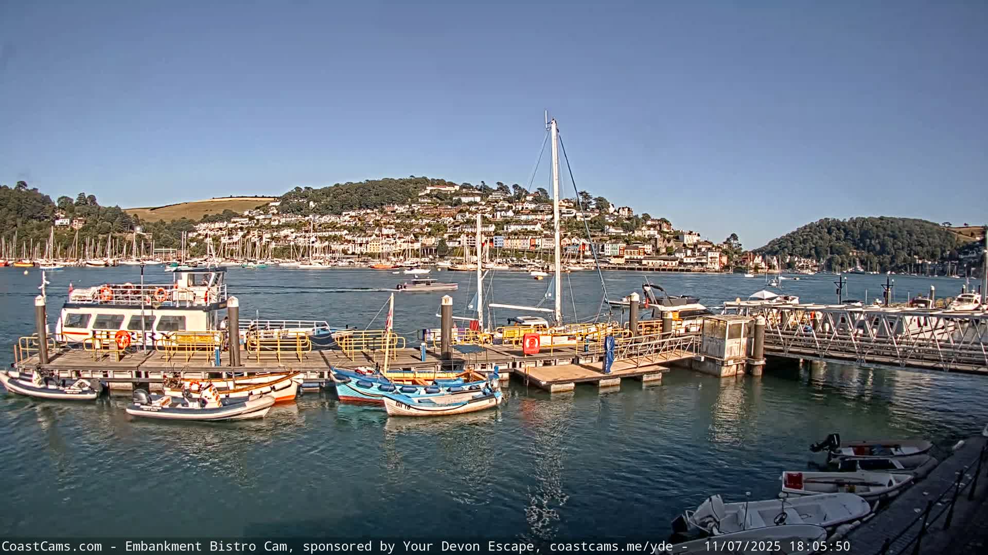 Dartmouth North Ferry Terminal & Pontoon Live Cam - South Hams, Devon, South West, England, United Kingdom