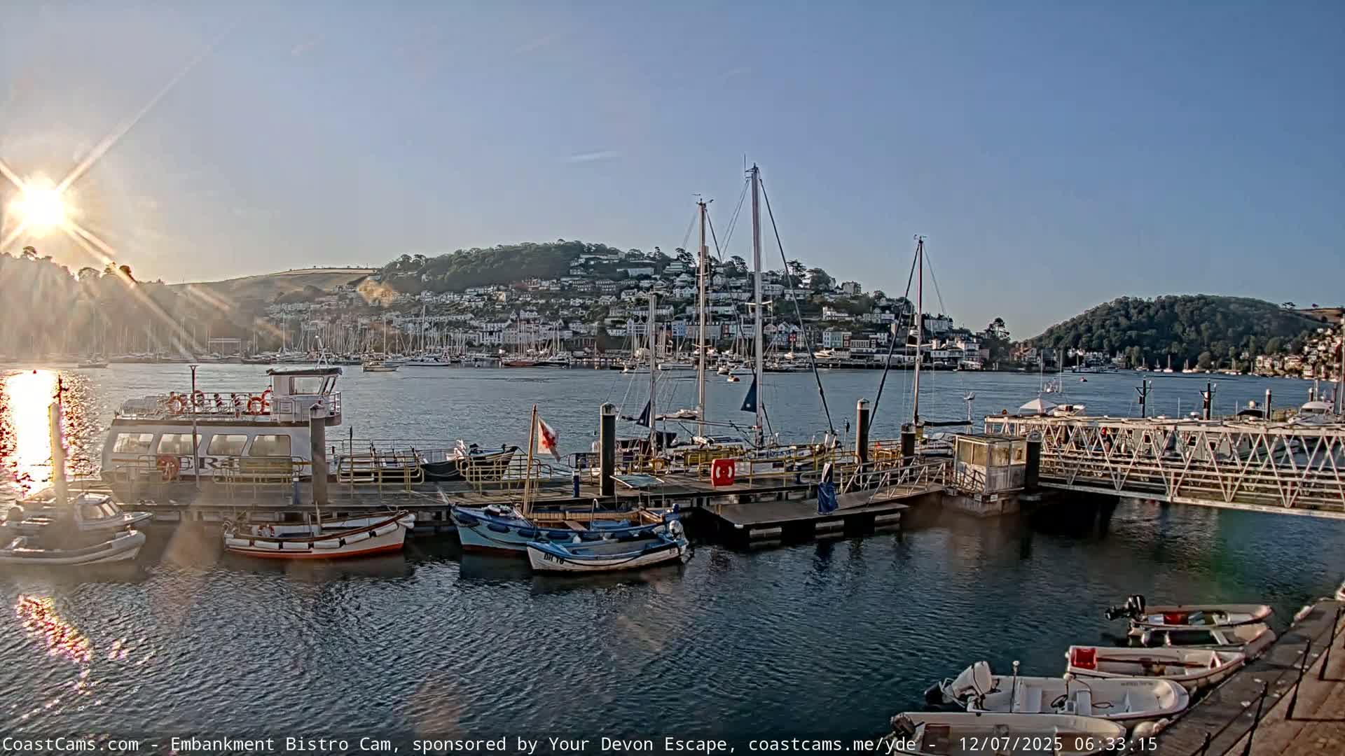 Dartmouth North Ferry Terminal & Pontoon Live Cam - South Hams, Devon, South West, England, United Kingdom
