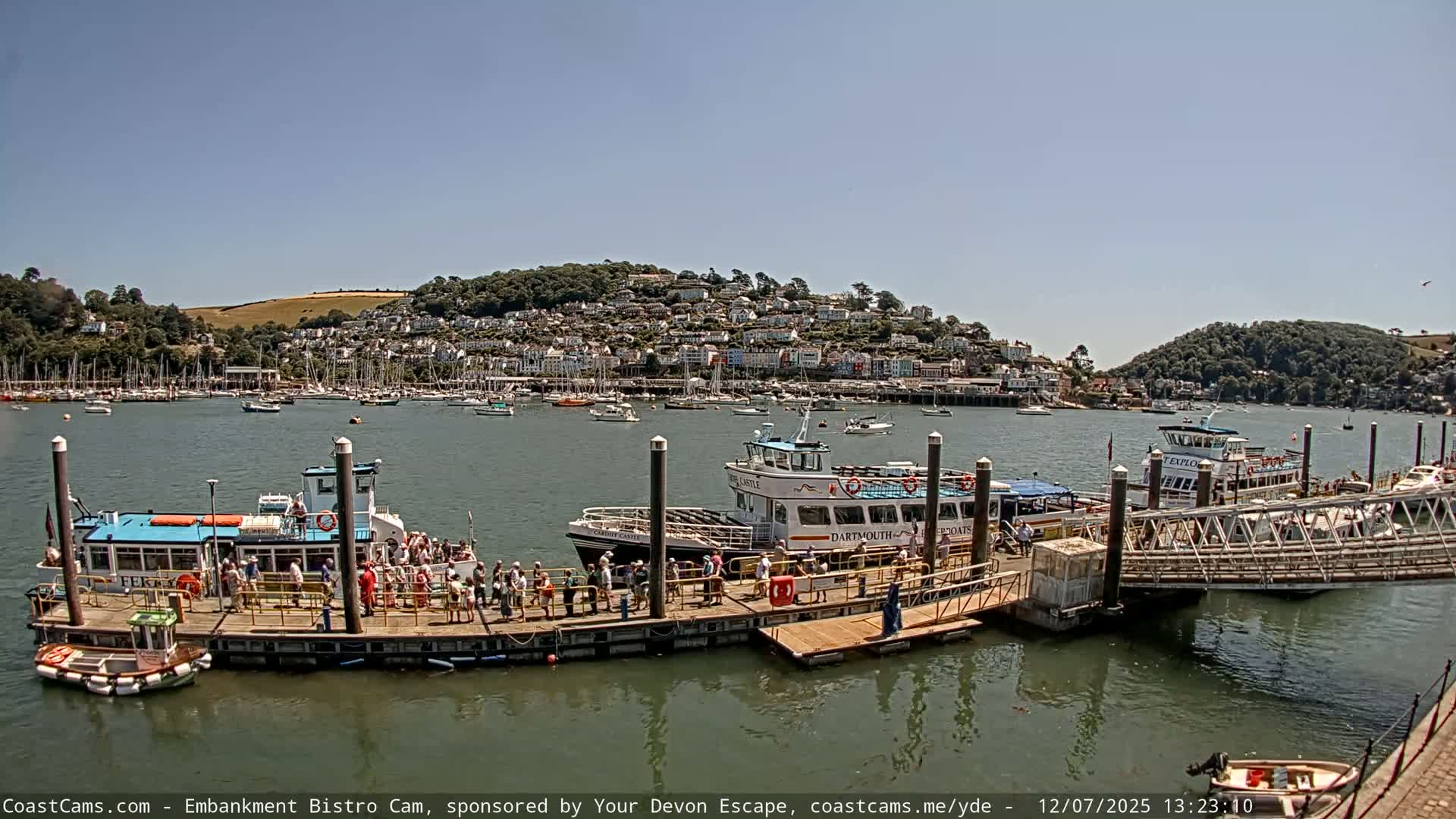Dartmouth North Ferry Terminal & Pontoon Live Cam - South Hams, Devon, South West, England, United Kingdom
