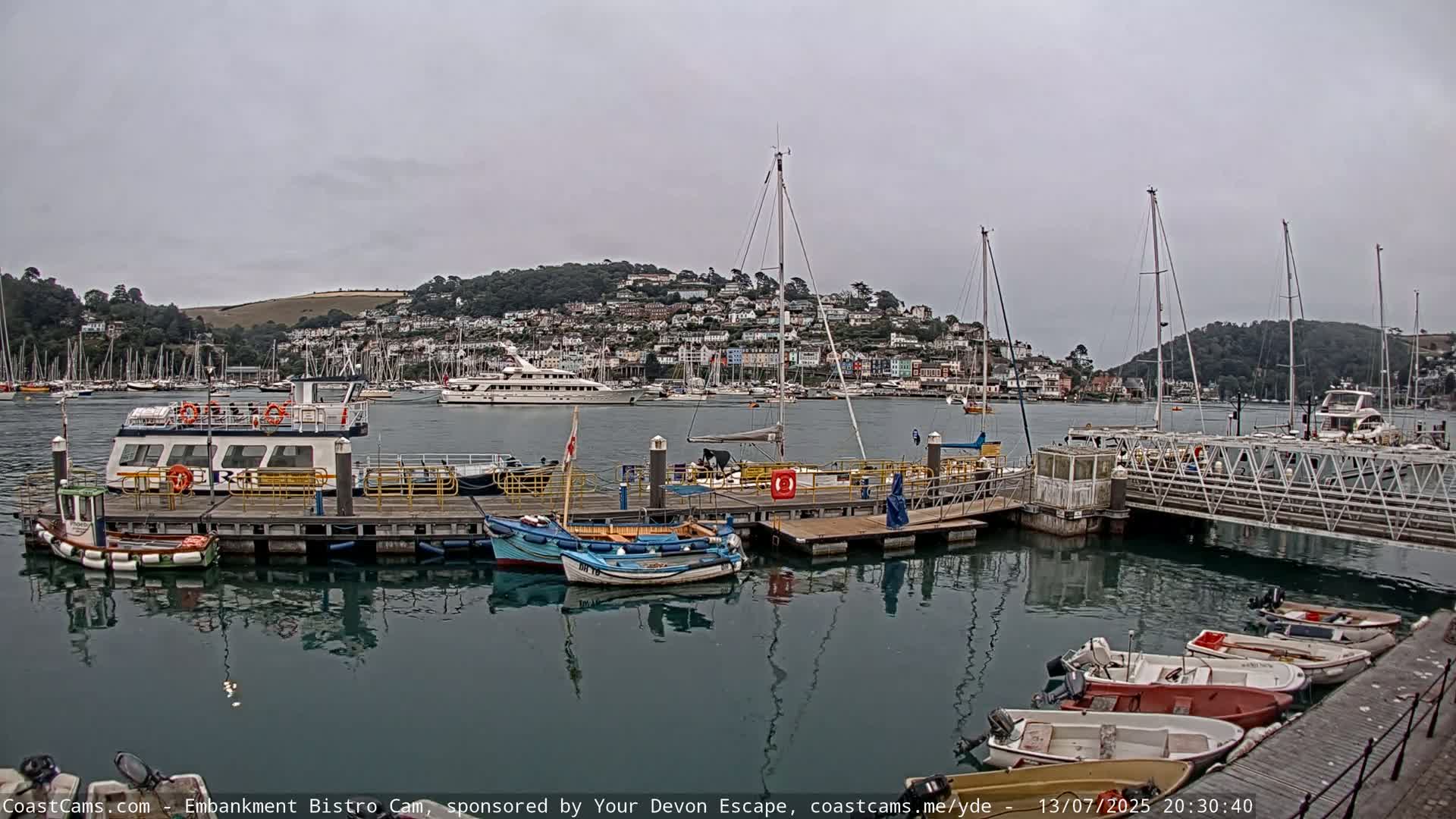 Dartmouth North Ferry Terminal & Pontoon Live Cam - South Hams, Devon, South West, England, United Kingdom