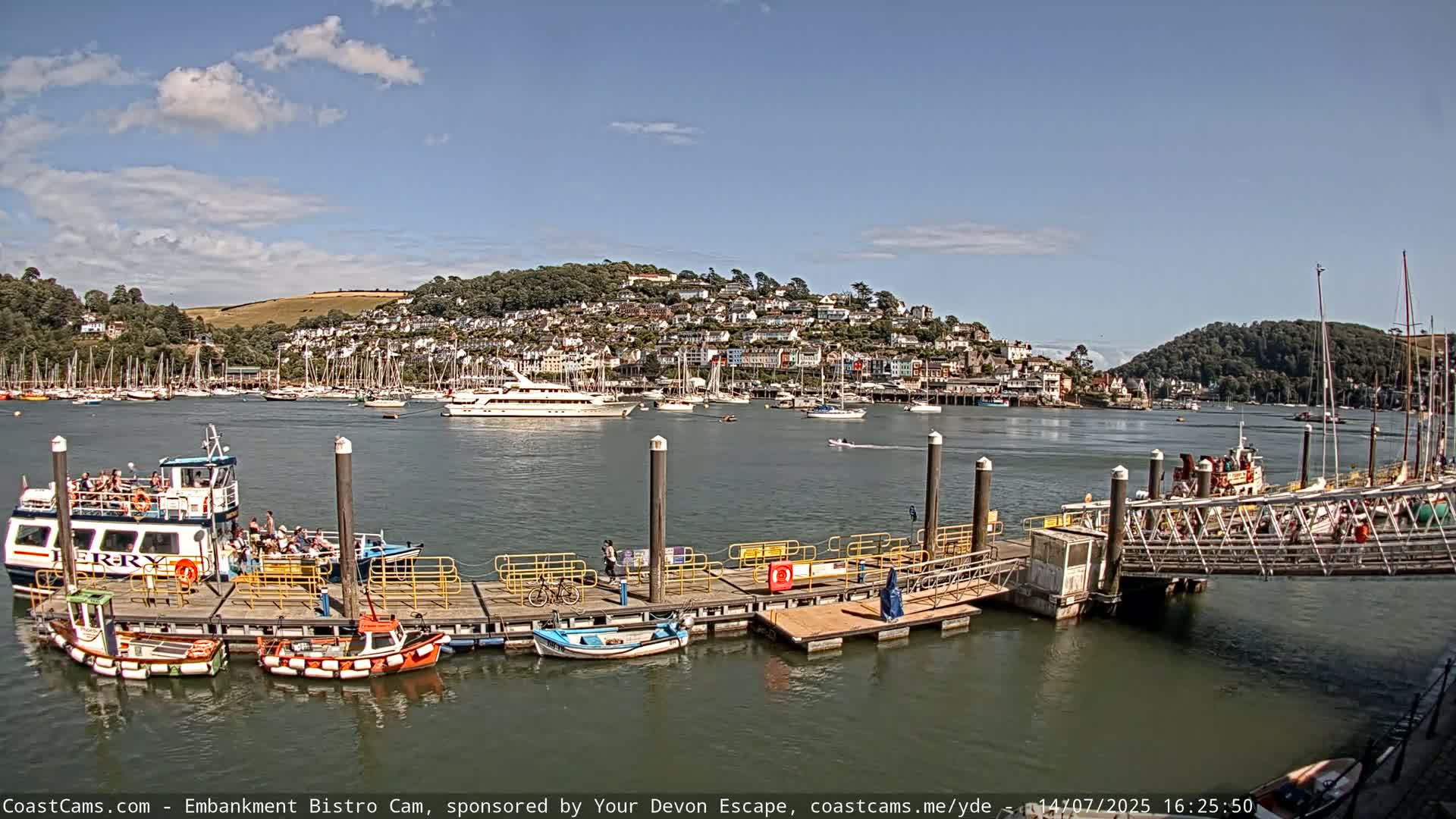 Dartmouth North Ferry Terminal & Pontoon Live Cam - South Hams, Devon, South West, England, United Kingdom