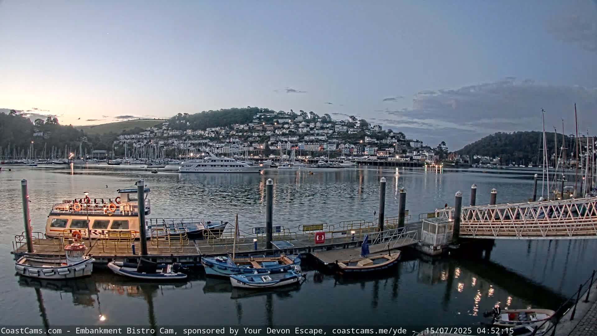 Dartmouth North Ferry Terminal & Pontoon Live Cam - South Hams, Devon, South West, England, United Kingdom