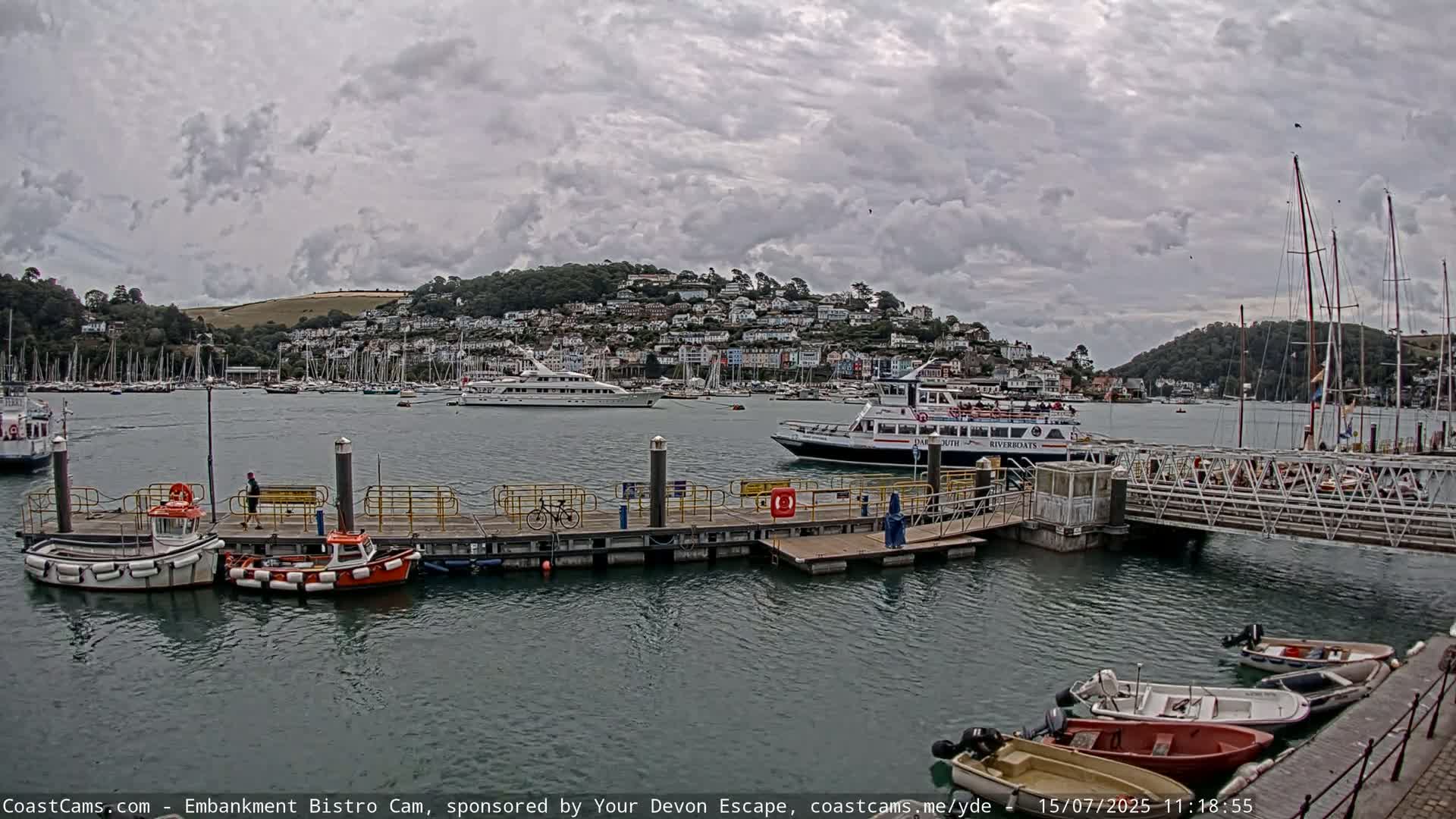 Dartmouth North Ferry Terminal & Pontoon Live Cam - South Hams, Devon, South West, England, United Kingdom