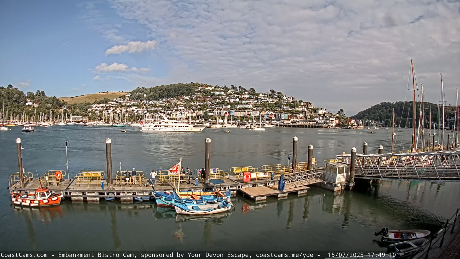 Dartmouth North Ferry Terminal & Pontoon Live Cam - South Hams, Devon, South West, England, United Kingdom