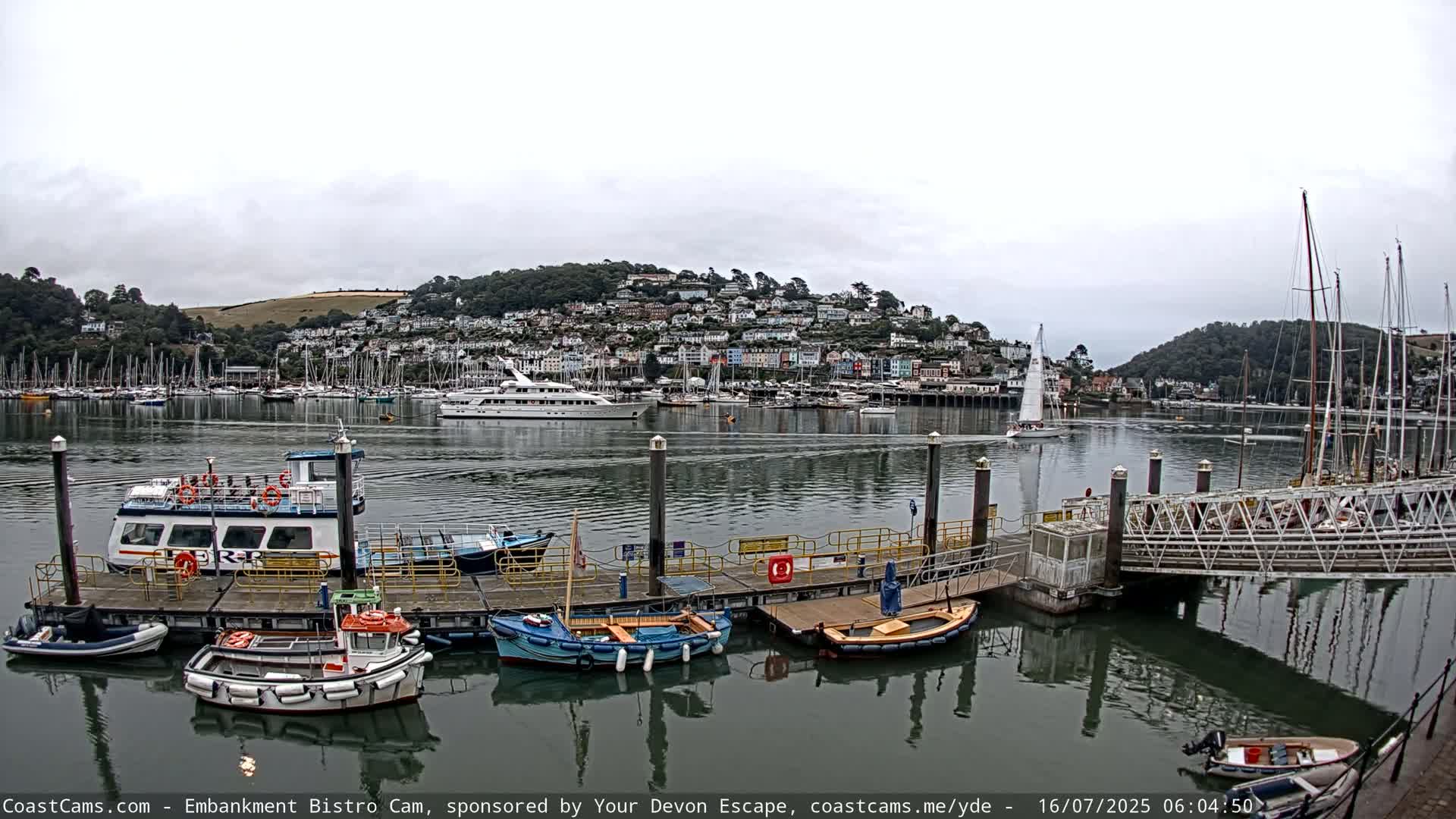 Dartmouth North Ferry Terminal & Pontoon Live Cam - South Hams, Devon, South West, England, United Kingdom