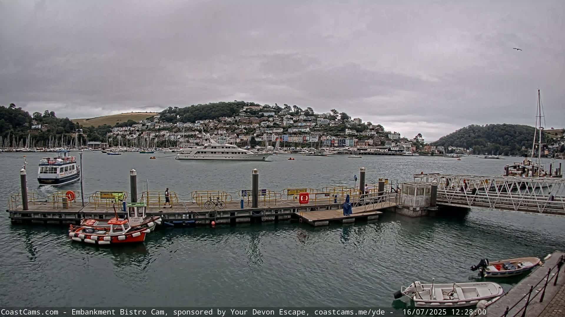 Dartmouth North Ferry Terminal & Pontoon Live Cam - South Hams, Devon, South West, England, United Kingdom