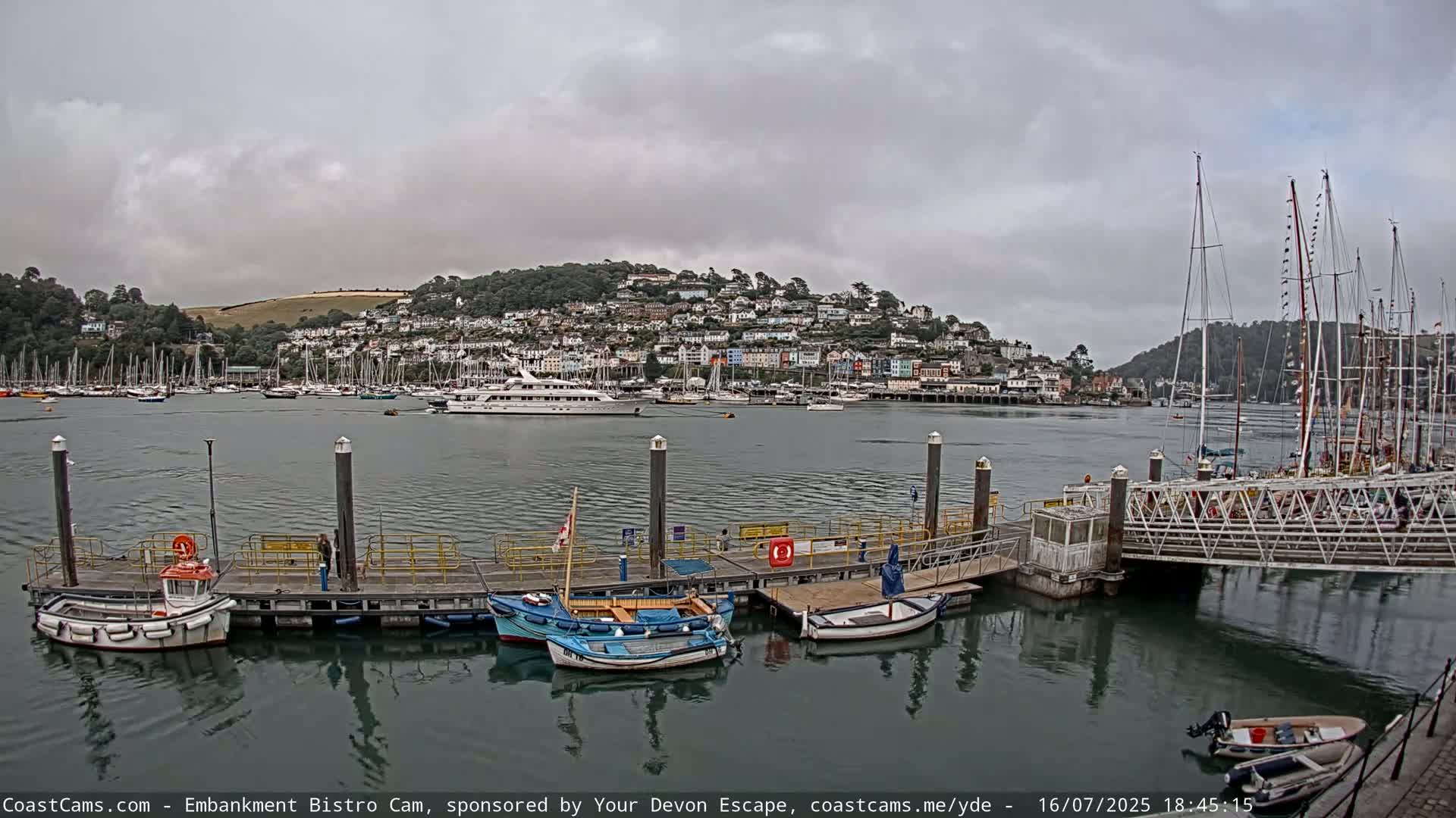 Dartmouth North Ferry Terminal & Pontoon Live Cam - South Hams, Devon, South West, England, United Kingdom