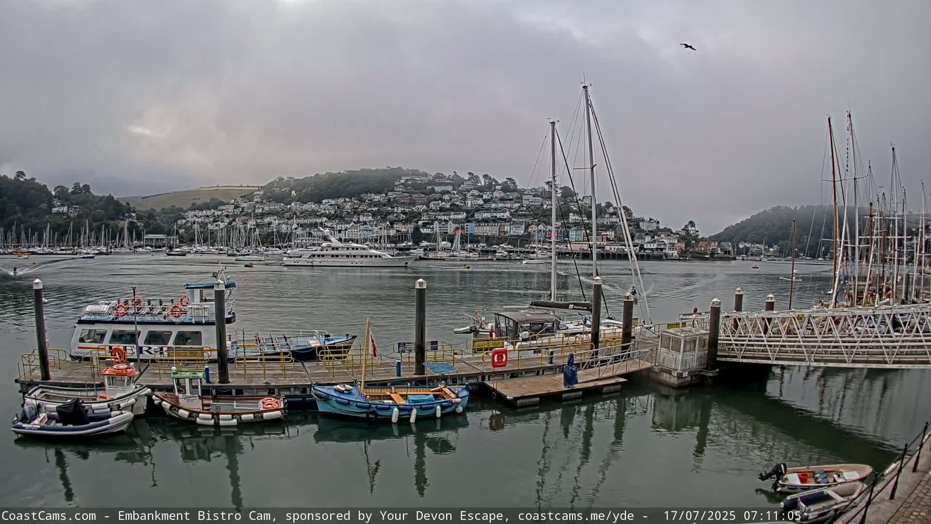 Dartmouth North Ferry Terminal & Pontoon Live Cam - South Hams, Devon, South West, England, United Kingdom
