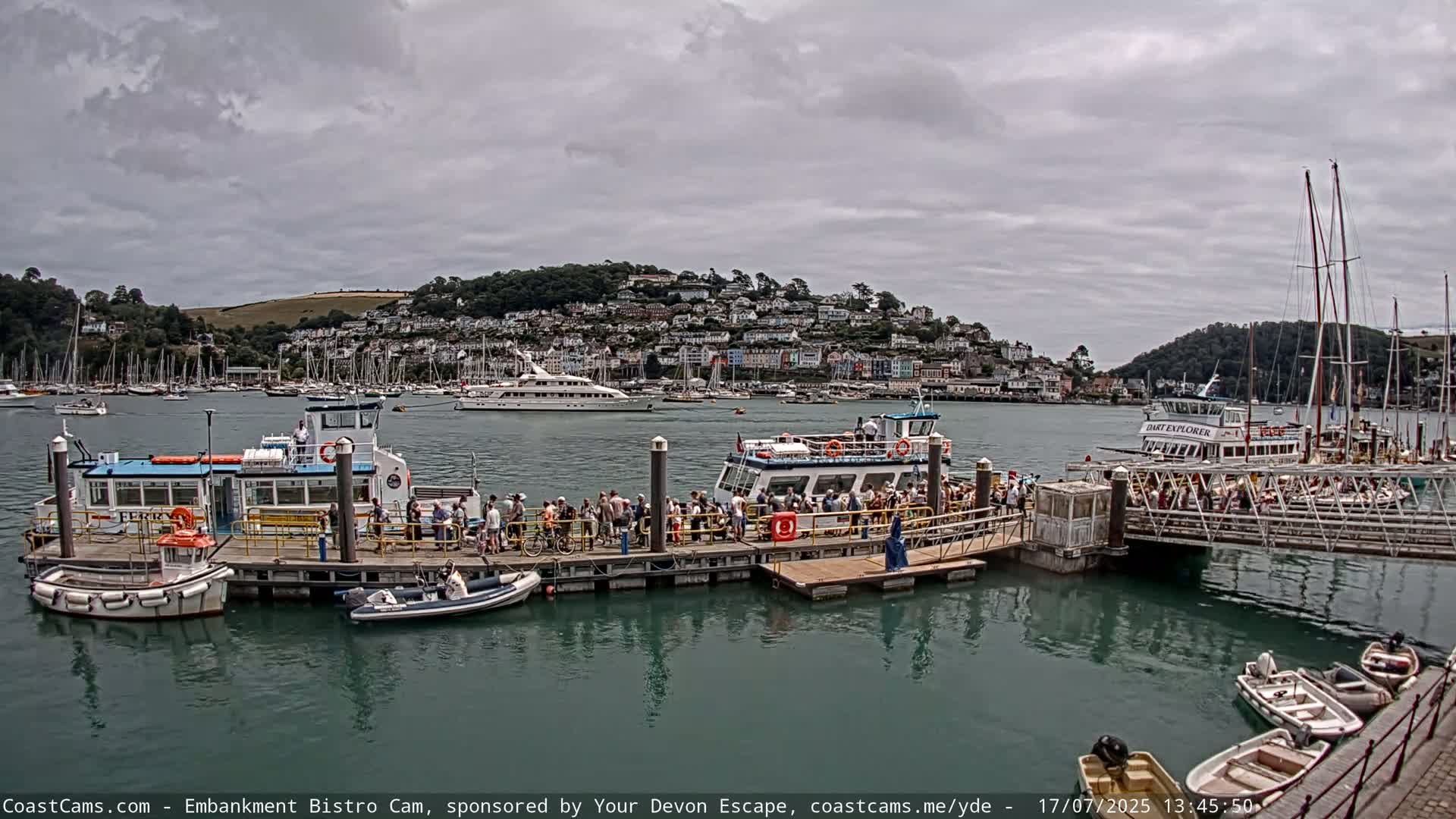 Dartmouth North Ferry Terminal & Pontoon Live Cam - South Hams, Devon, South West, England, United Kingdom