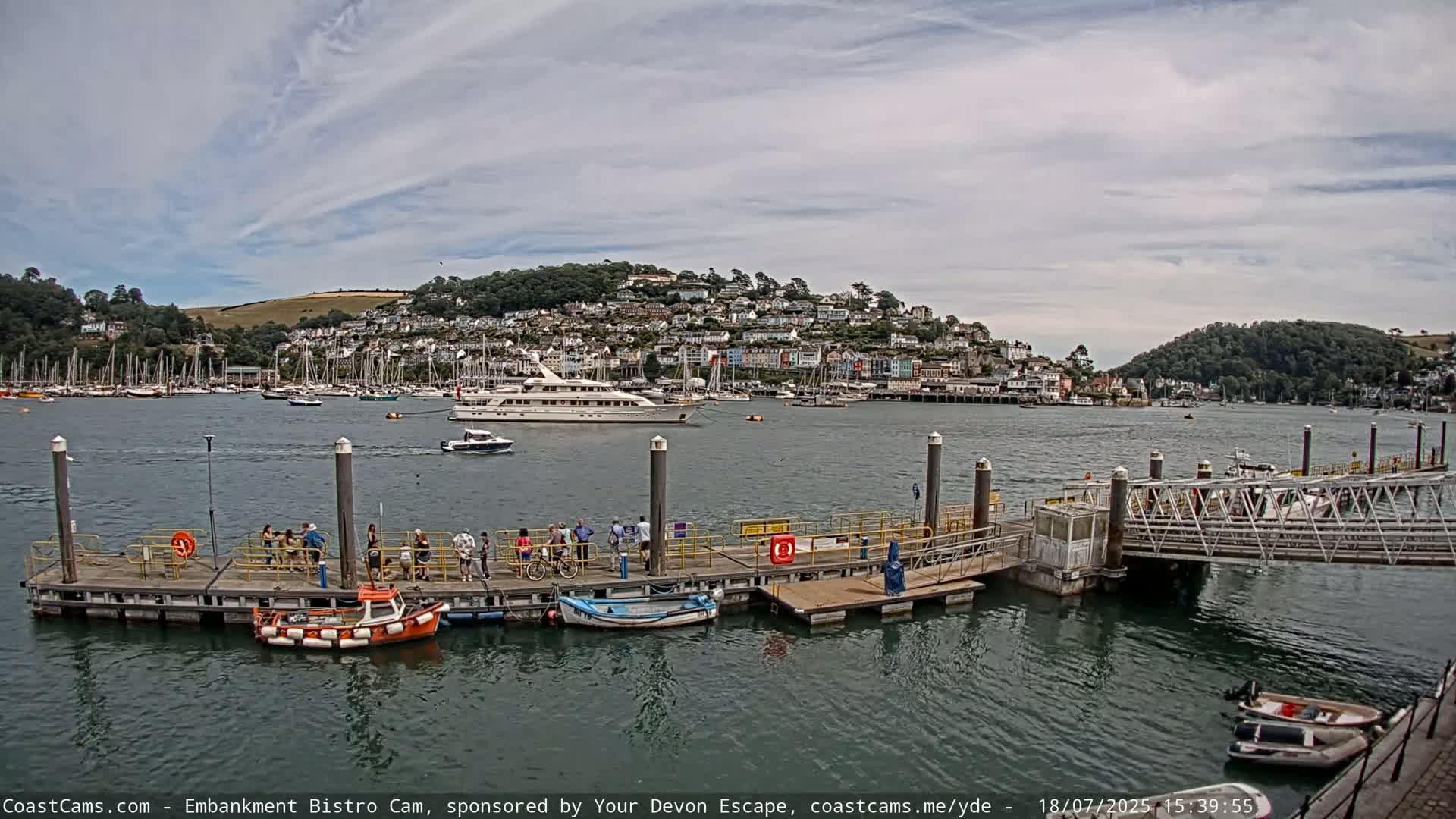 Dartmouth North Ferry Terminal & Pontoon Live Cam - South Hams, Devon, South West, England, United Kingdom