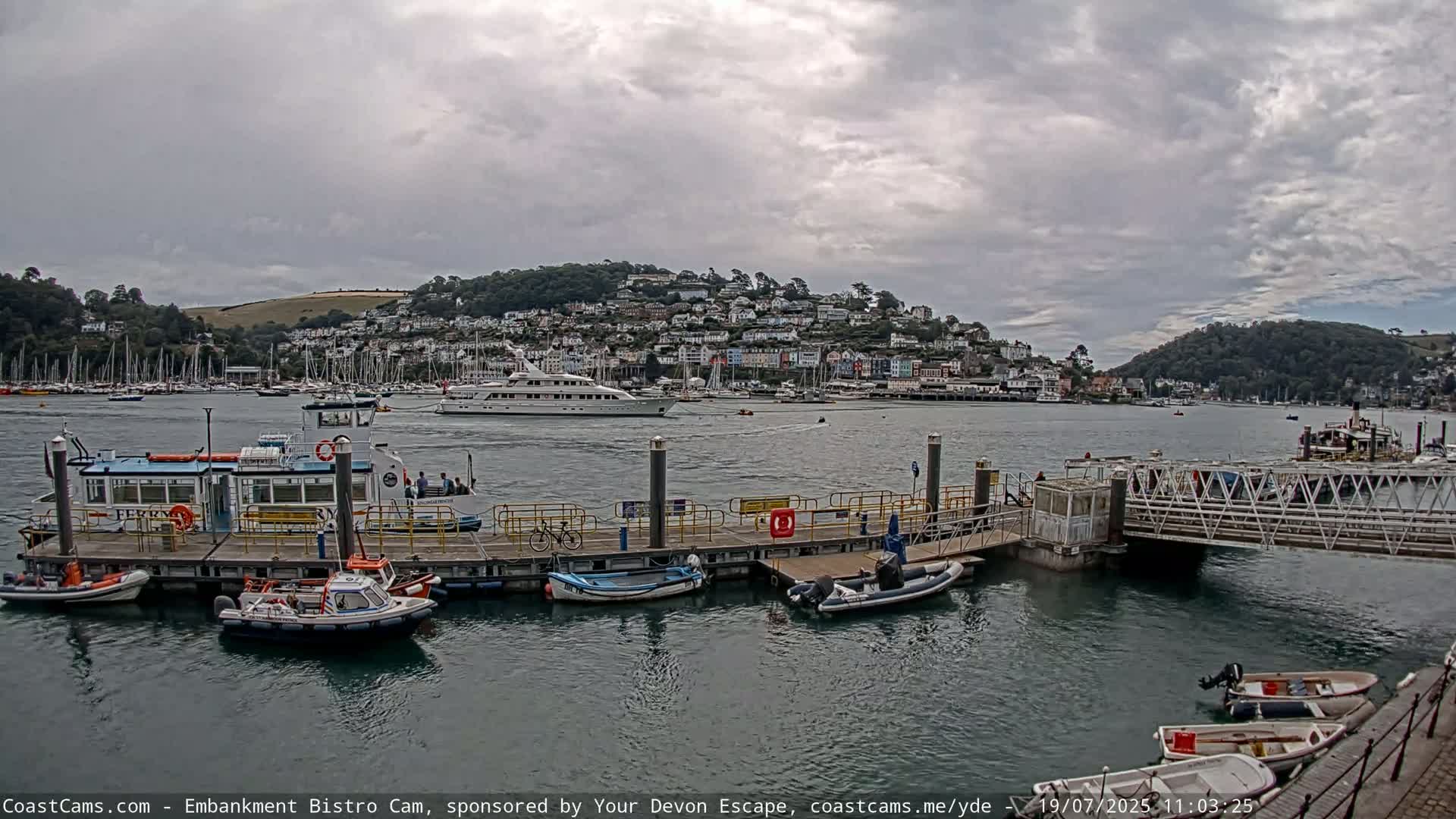 Dartmouth North Ferry Terminal & Pontoon Live Cam - South Hams, Devon, South West, England, United Kingdom