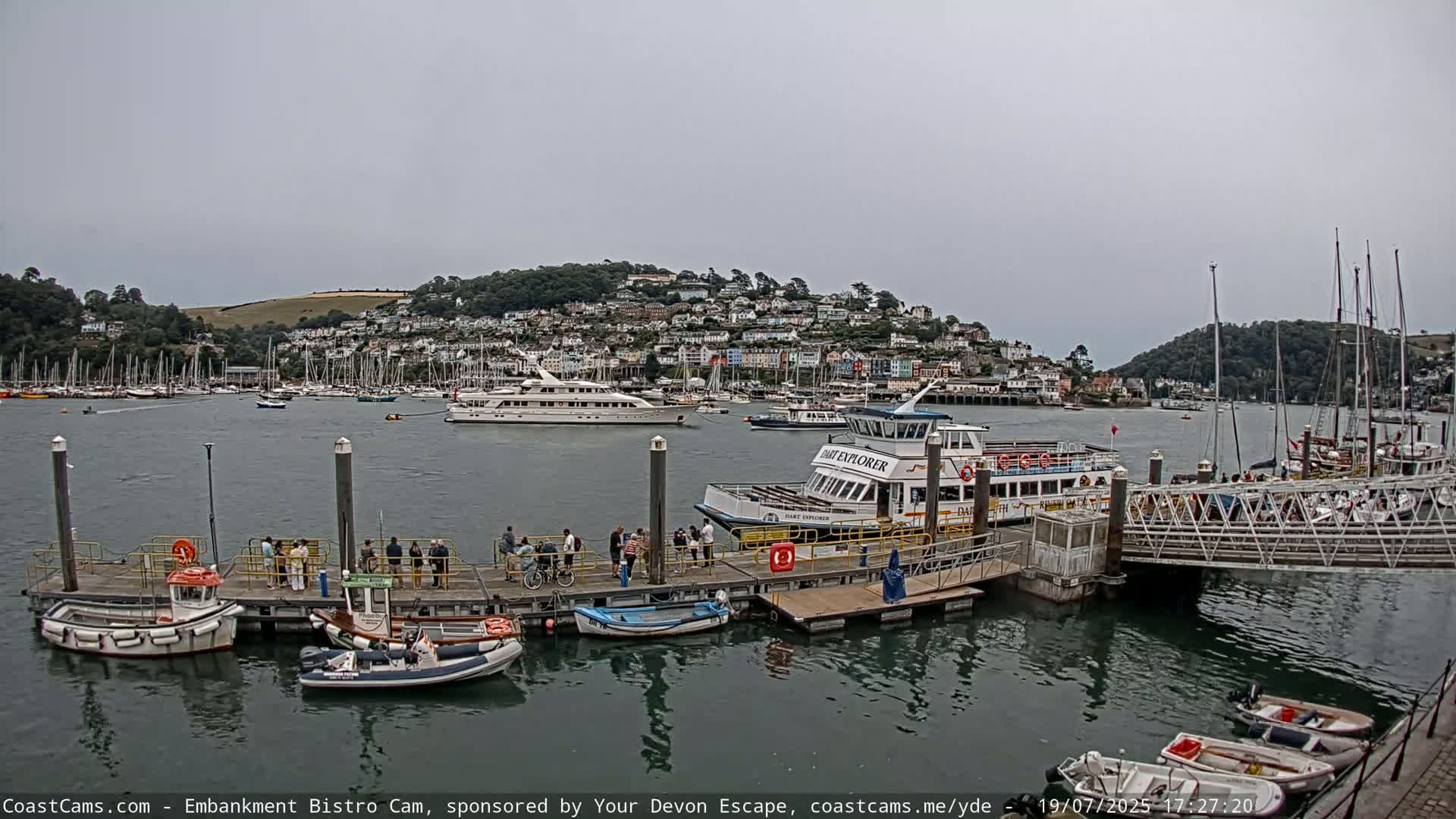 Dartmouth North Ferry Terminal & Pontoon Live Cam - South Hams, Devon, South West, England, United Kingdom