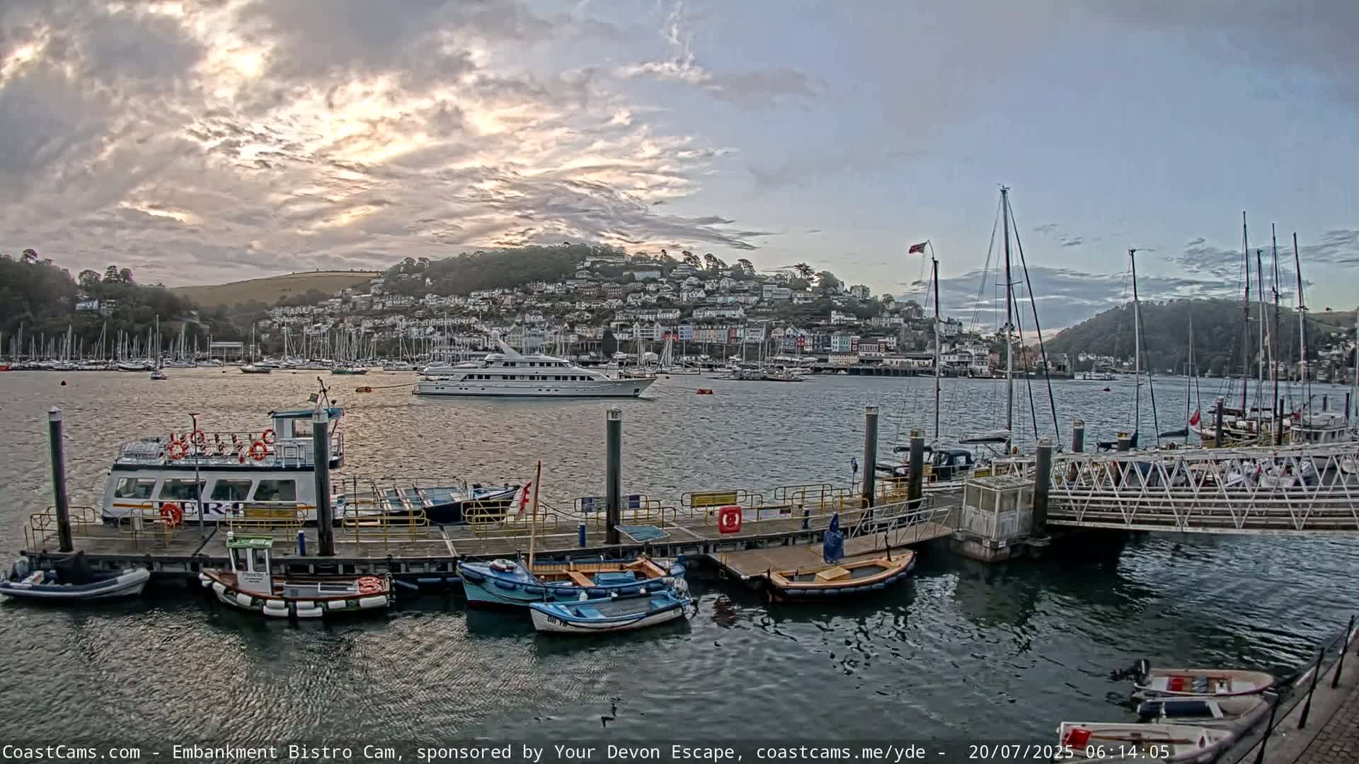 Dartmouth North Ferry Terminal & Pontoon Live Cam - South Hams, Devon, South West, England, United Kingdom