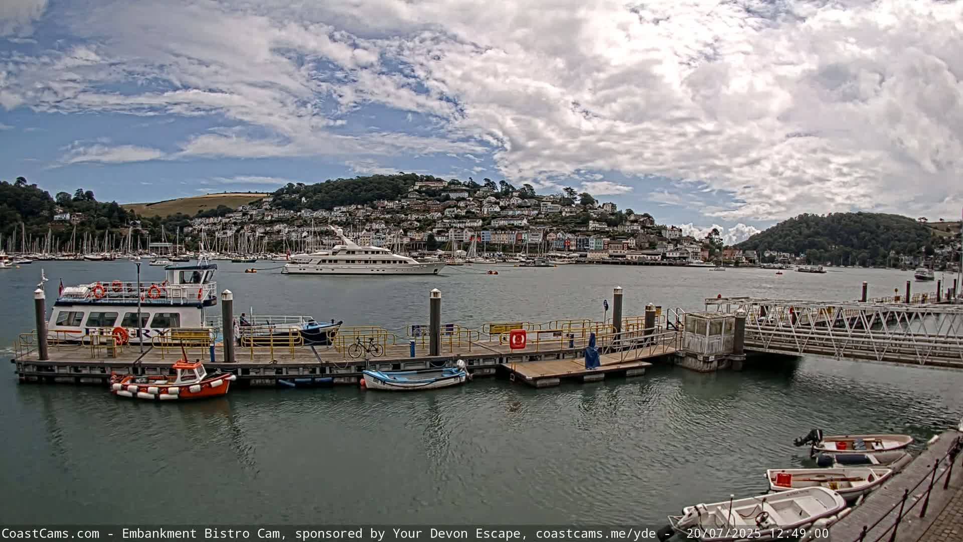 Dartmouth North Ferry Terminal & Pontoon Live Cam - South Hams, Devon, South West, England, United Kingdom
